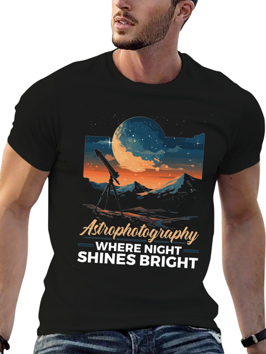 Astrophotography Night Shines Bright T-Shirt