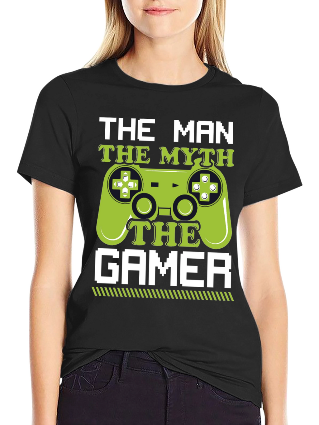 The Man The Myth The Gamer Black T-Shirt