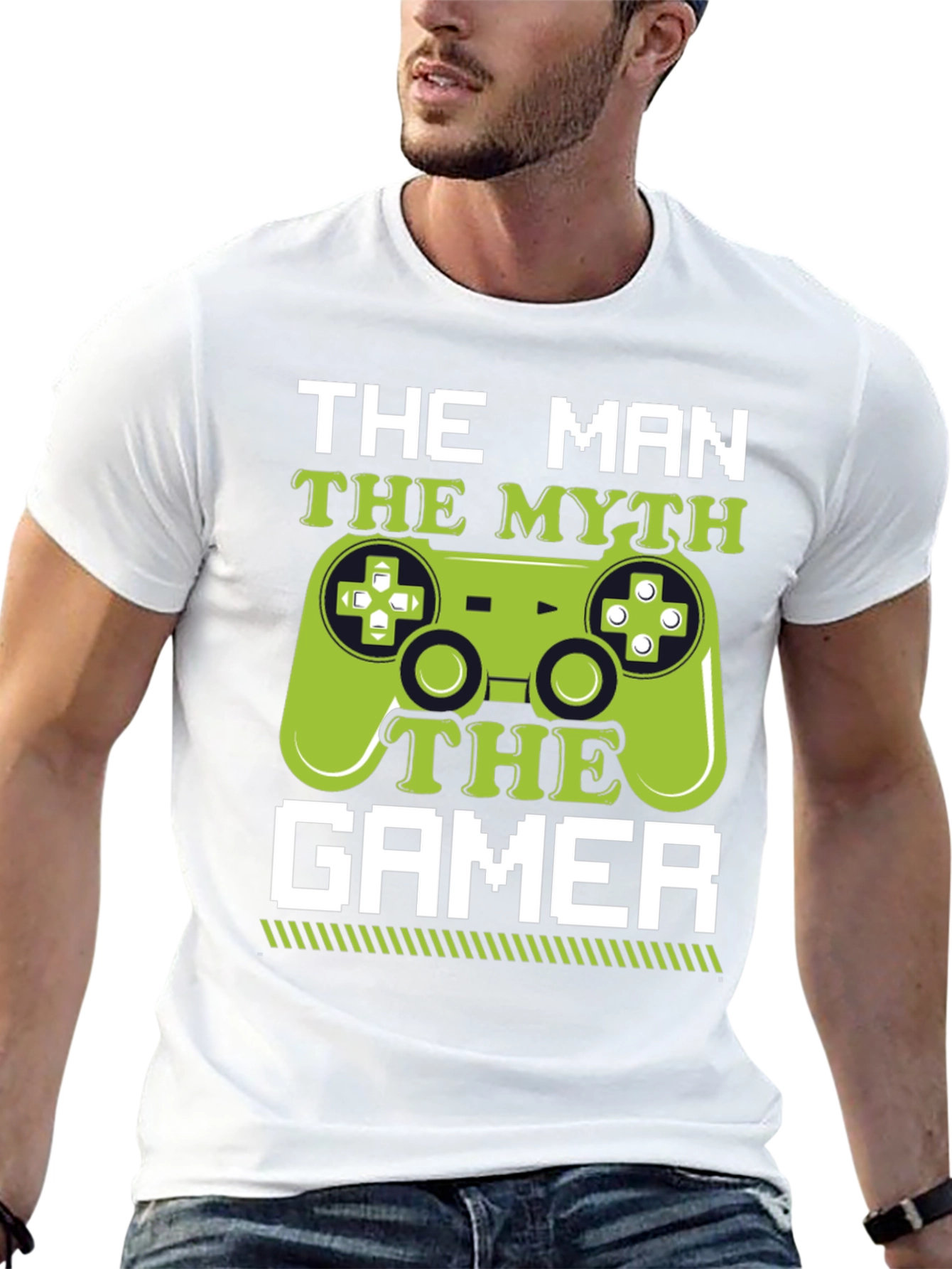 The Man The Myth The Gamer Black T-Shirt