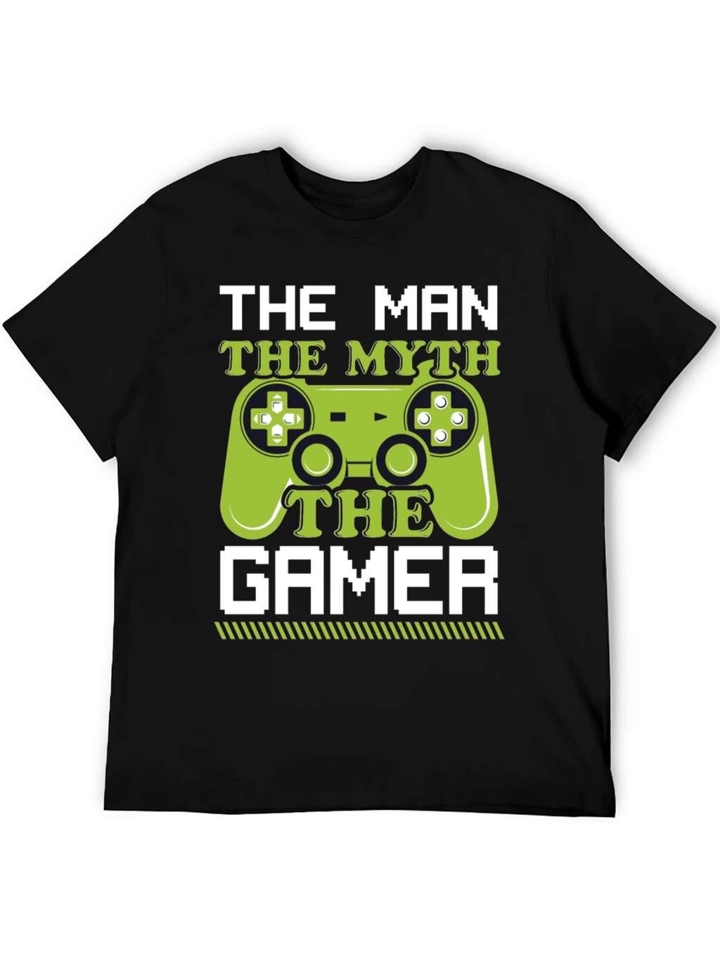The Man The Myth The Gamer Black T-Shirt