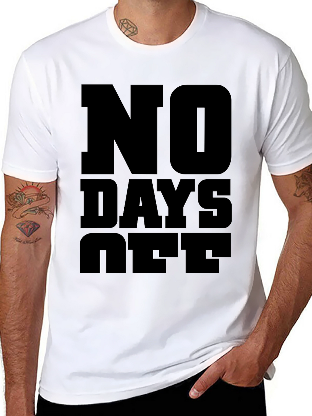No Days Off Graphic Tee - Black