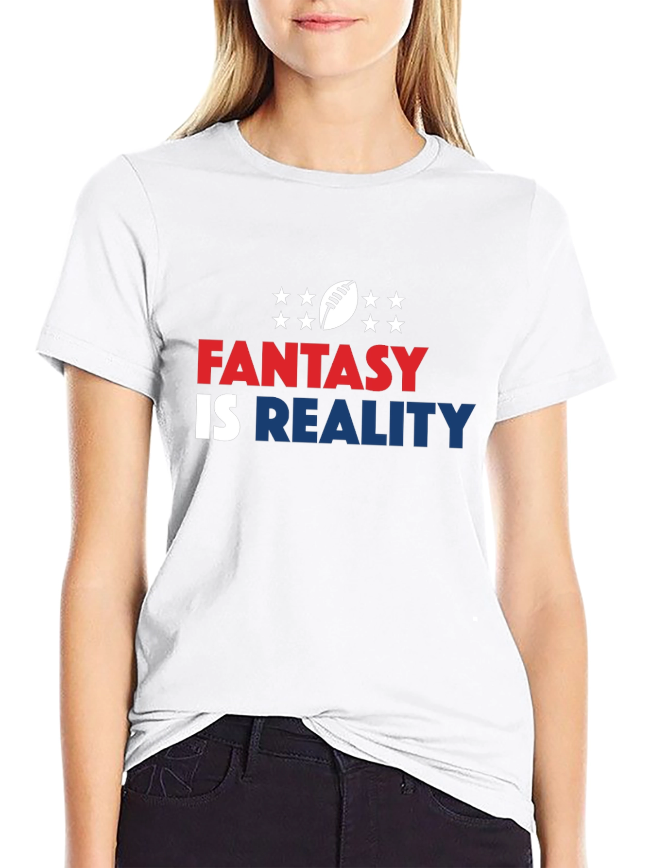 Fantasy Is Reality T-Shirt Football Design