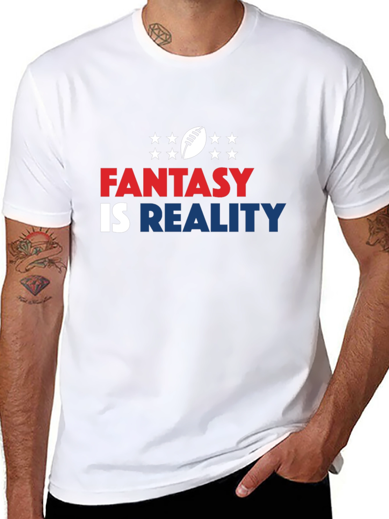 Fantasy Is Reality T-Shirt Football Design