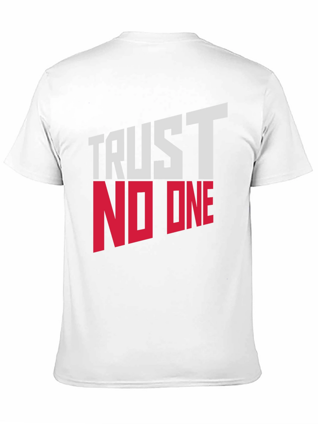 Trust No One Graphic Print Black T-Shirt