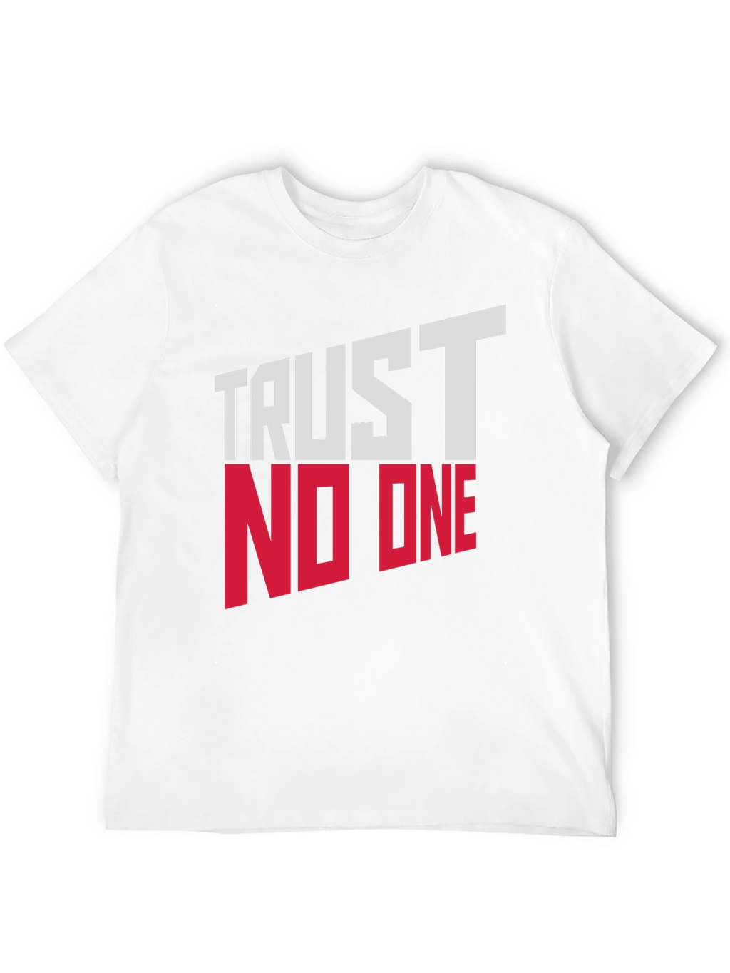 Trust No One Graphic Print Black T-Shirt