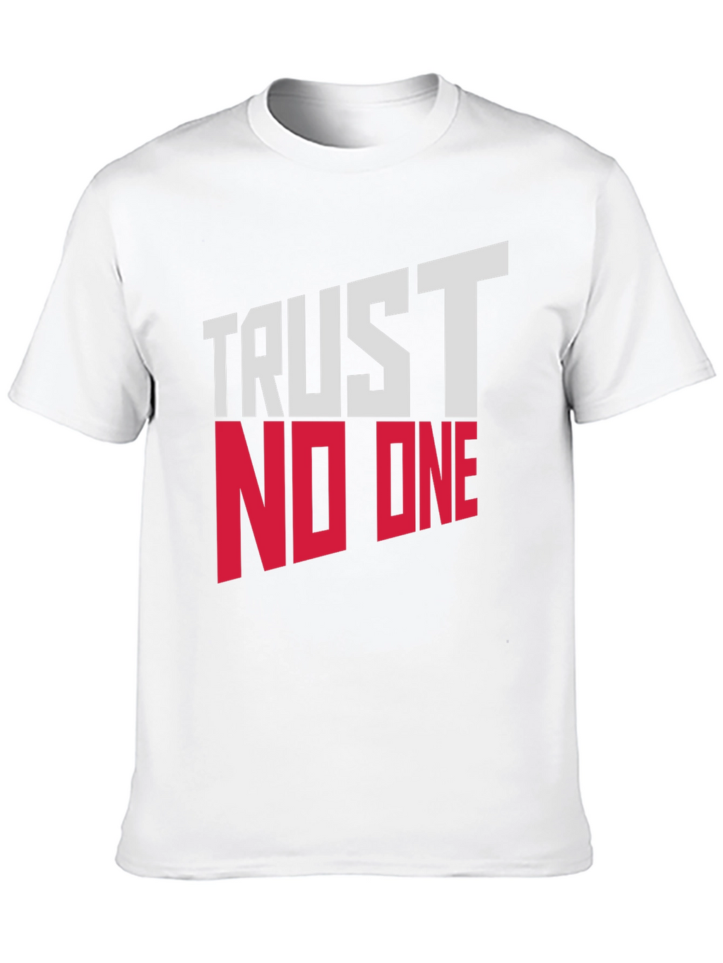 Trust No One Graphic Print Black T-Shirt