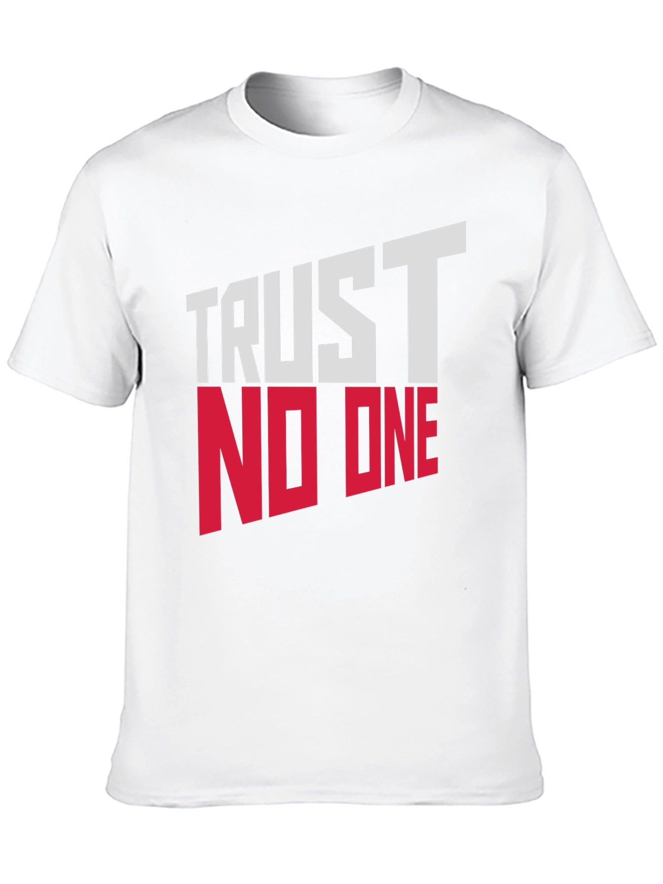 Trust No One Graphic Print Black T-Shirt