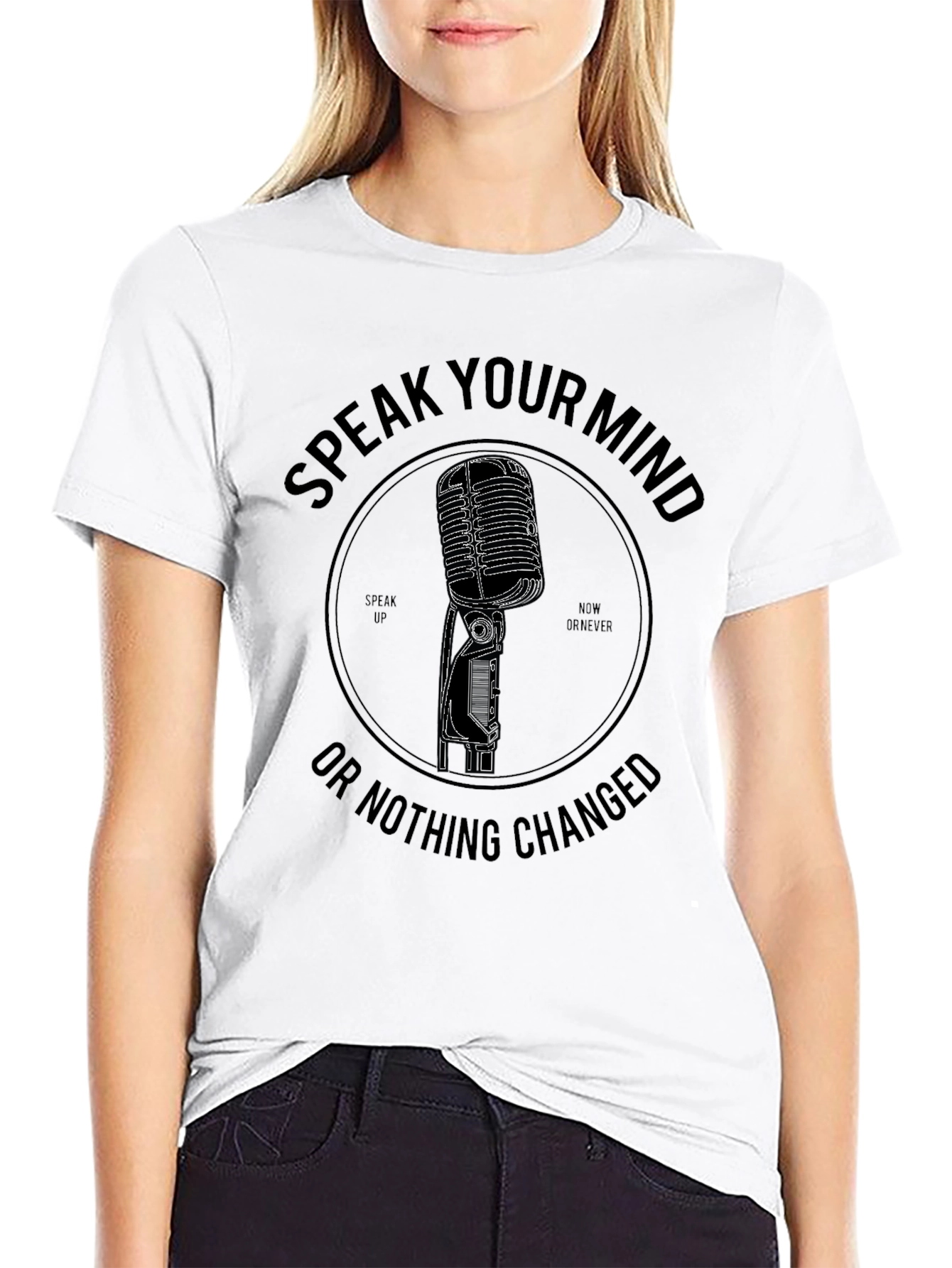 Speak Your Mind Black Graphic Tee
