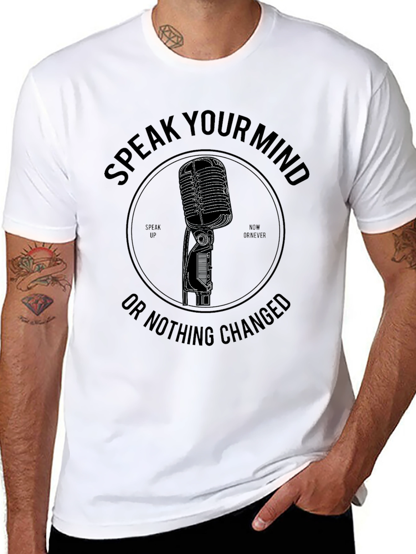 Speak Your Mind Black Graphic Tee