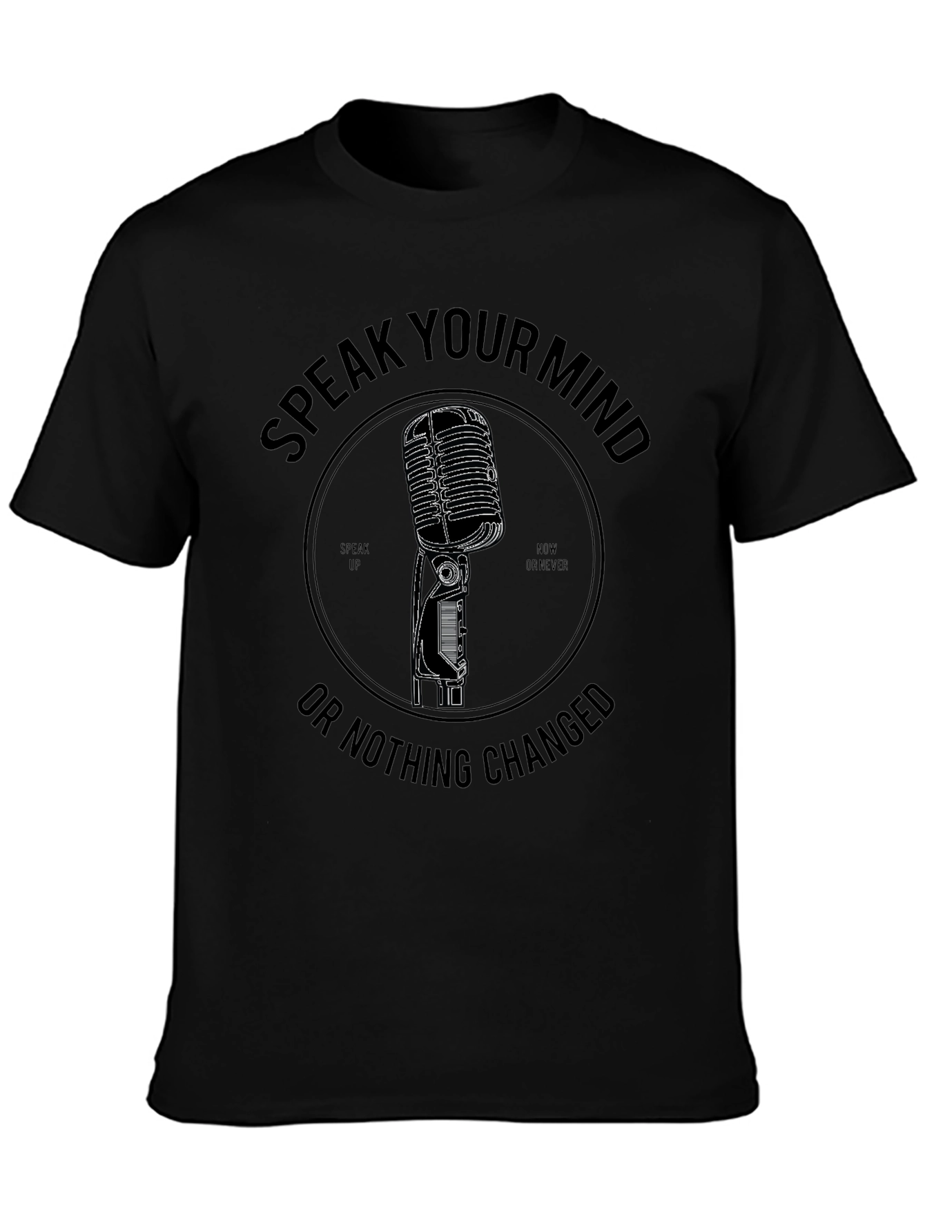 Speak Your Mind Black Graphic Tee