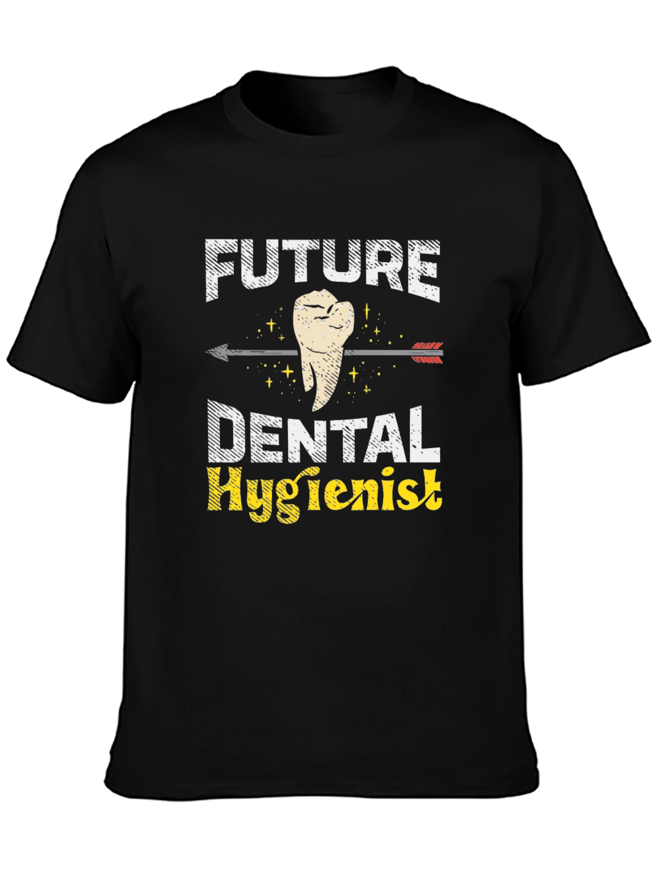 Future Dental Hygienist Black Graphic T-Shirt