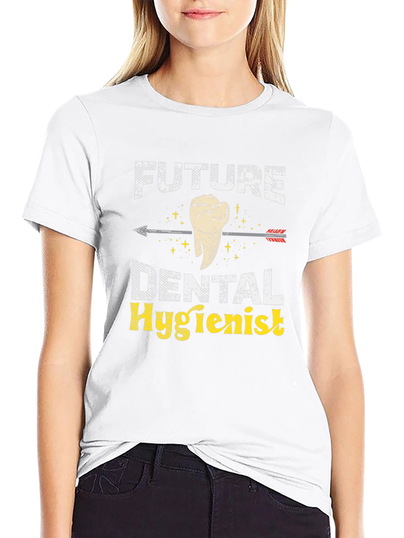 Future Dental Hygienist Black Graphic T-Shirt