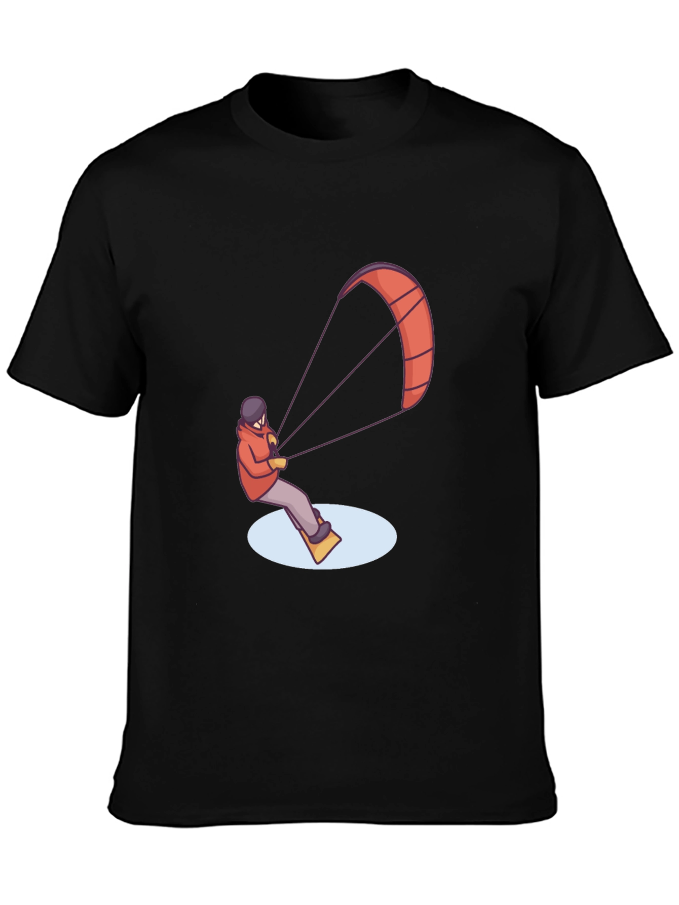 Kitesurfing Graphic Tee - Black