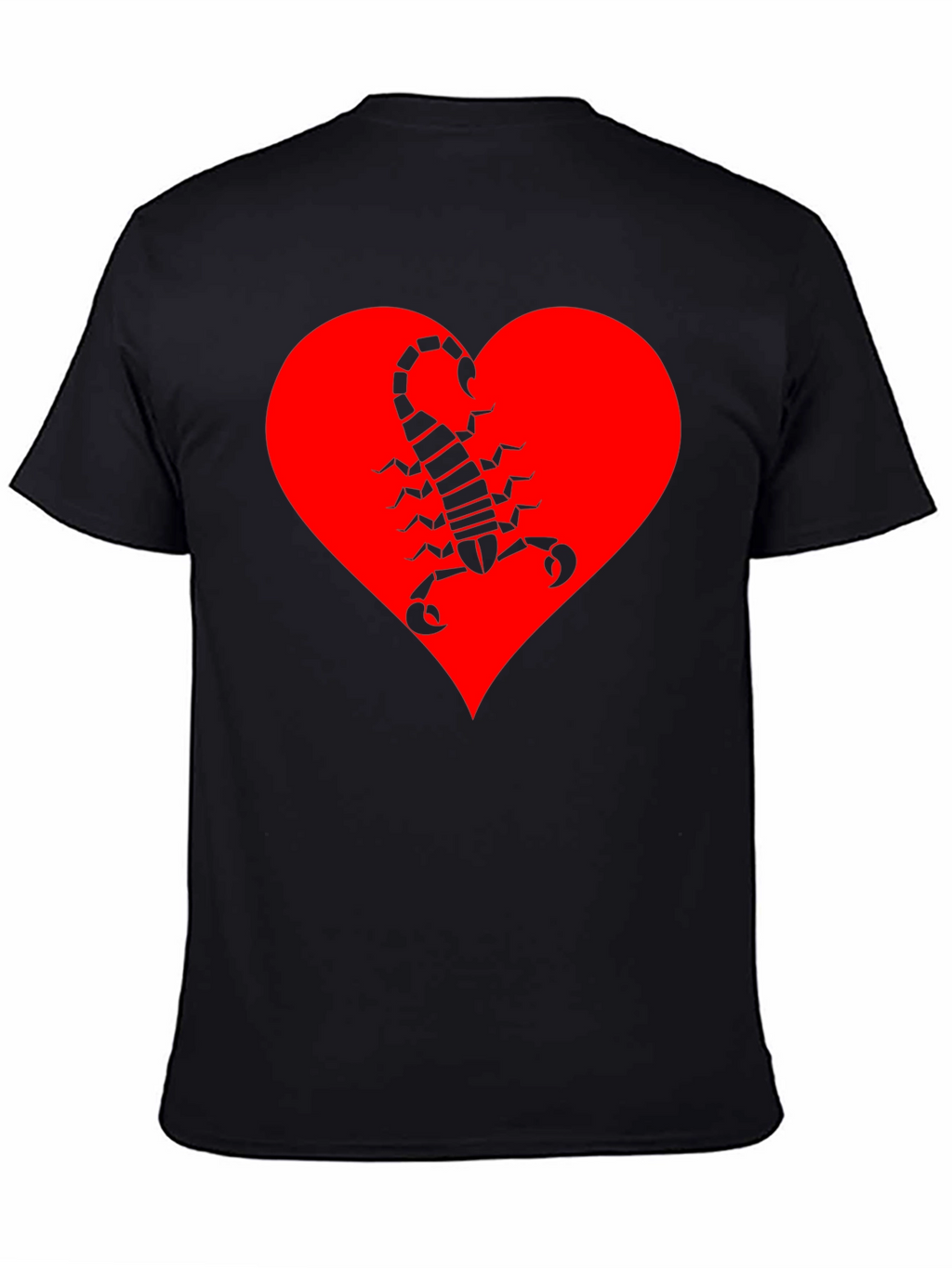 Scorpion Heart Graphic Black T-Shirt