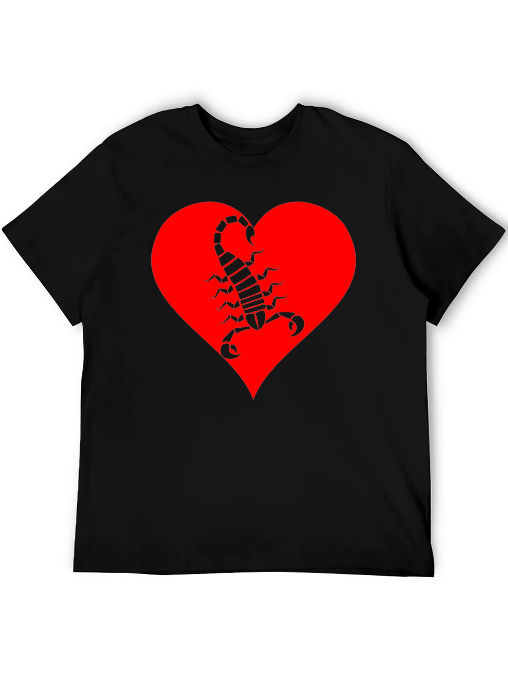 Scorpion Heart Graphic Black T-Shirt