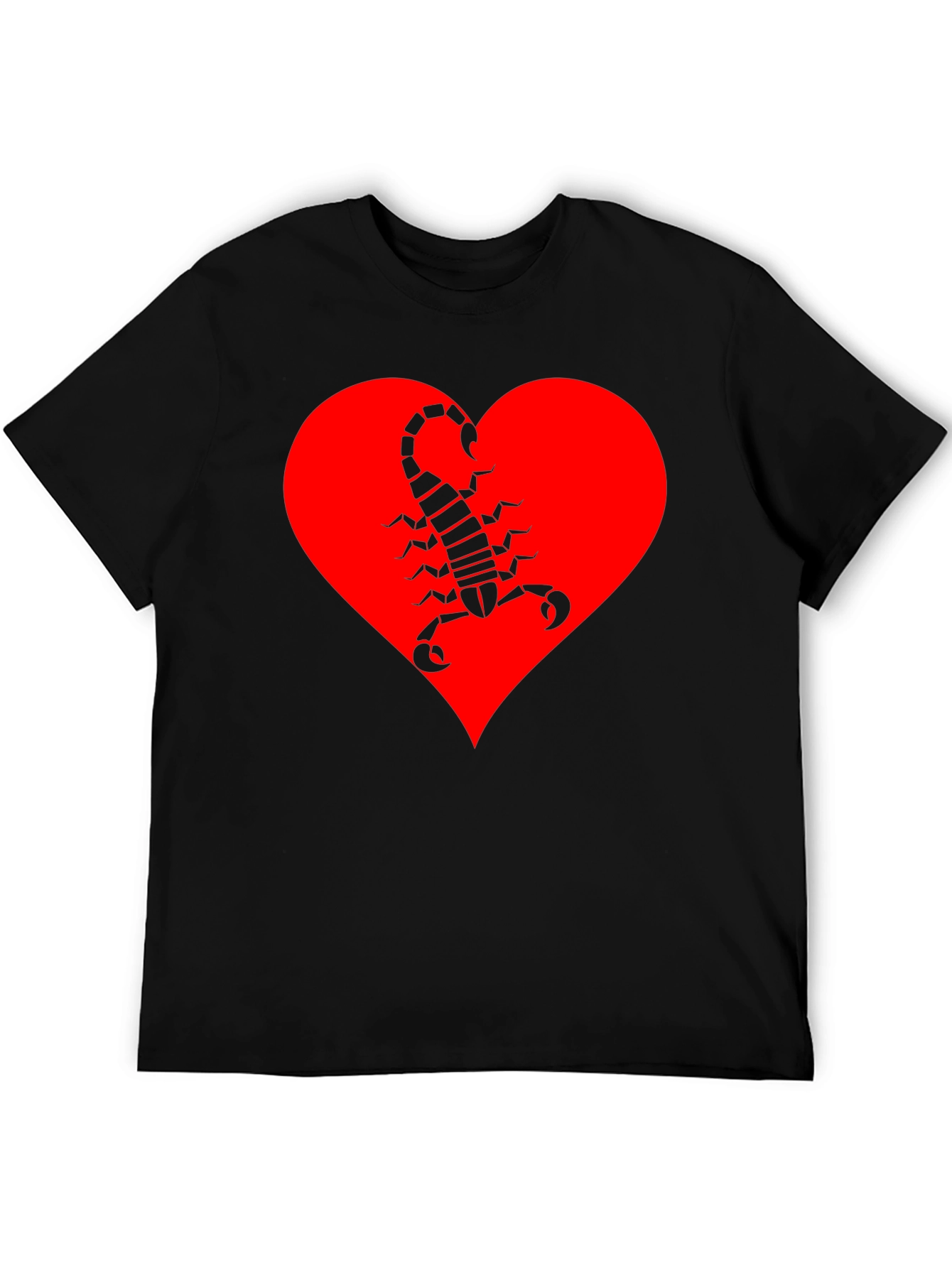 Scorpion Heart Graphic Black T-Shirt