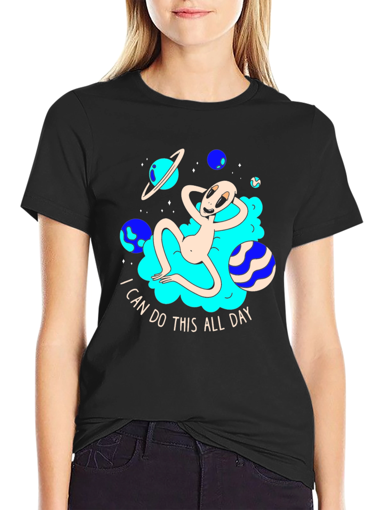Cosmic Alien T-Shirt - I Can Do This All Day