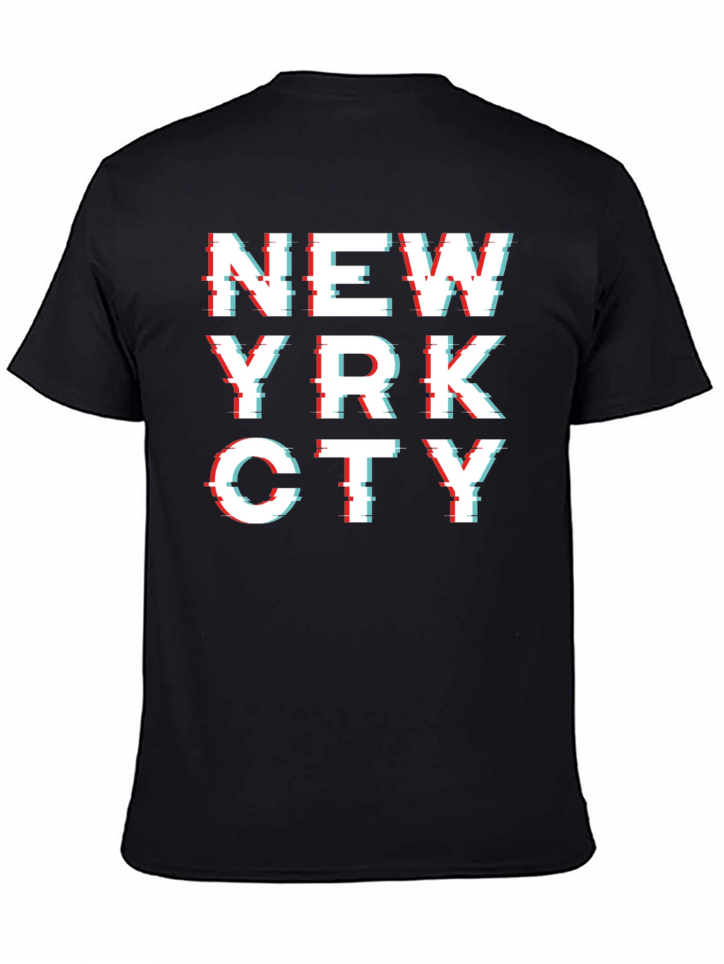 NYC Glitch Black Tee - City Style T-Shirt