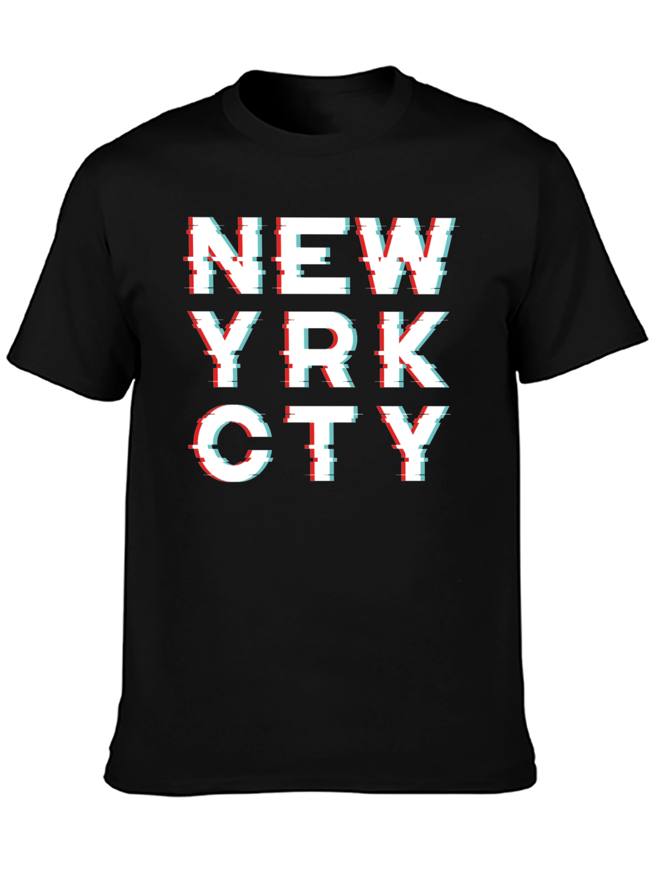 NYC Glitch Black Tee - City Style T-Shirt