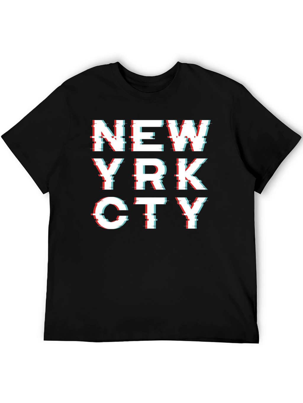 NYC Glitch Black Tee - City Style T-Shirt