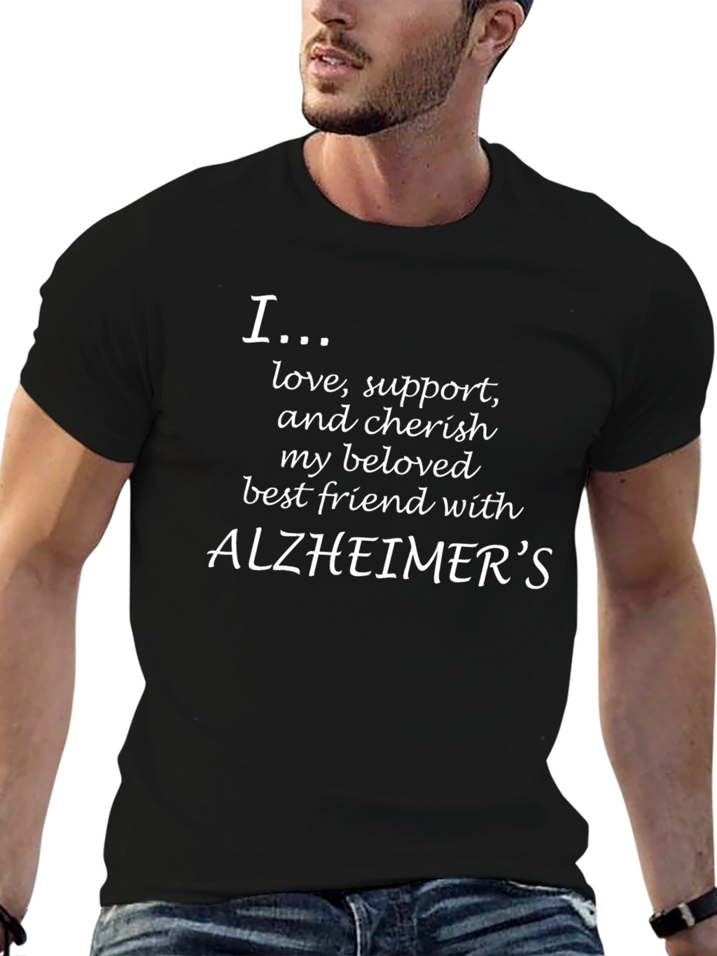 Alzheimers Awareness T-Shirt: Support & Cherish
