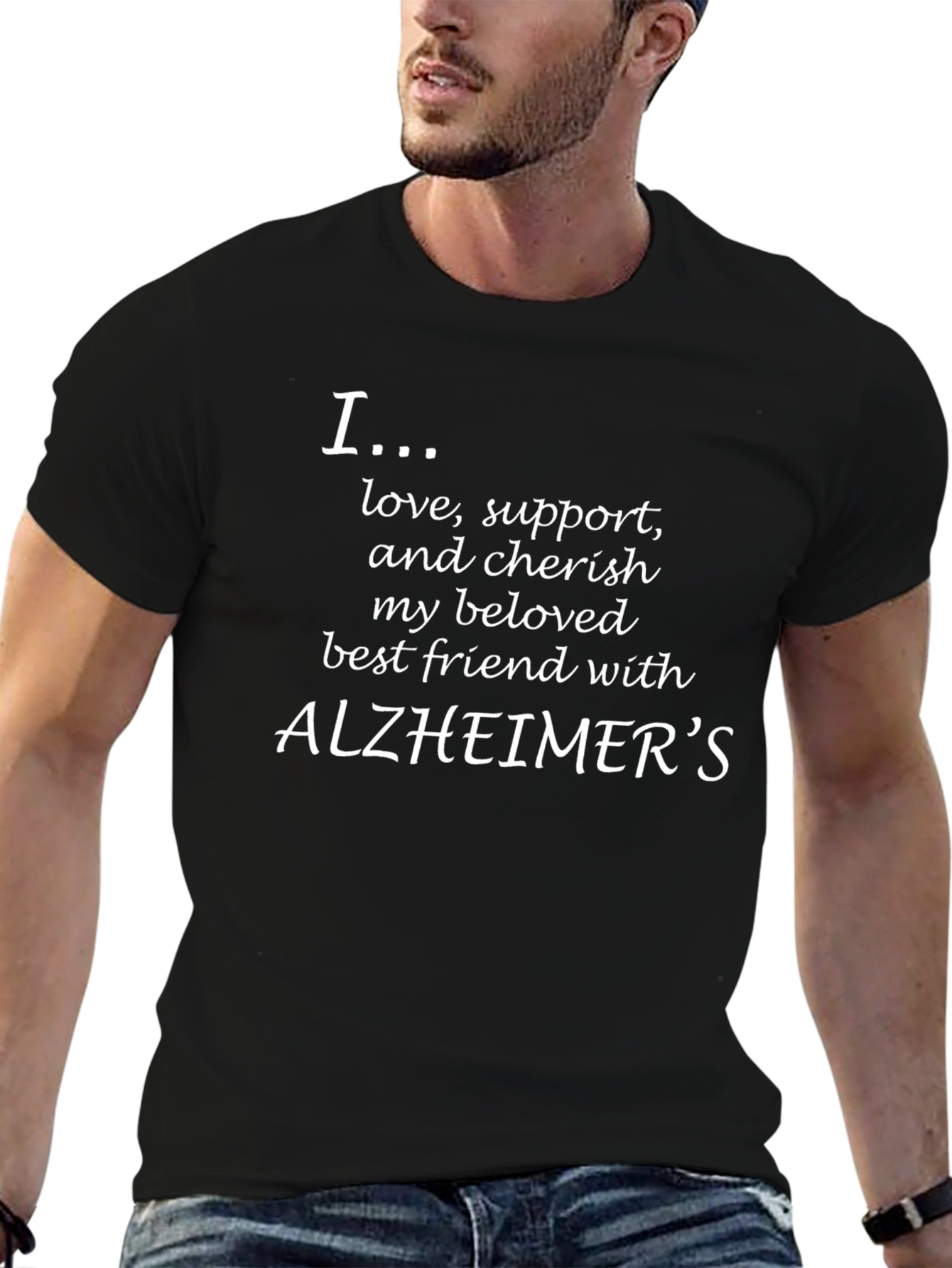 Alzheimers Awareness T-Shirt: Support & Cherish
