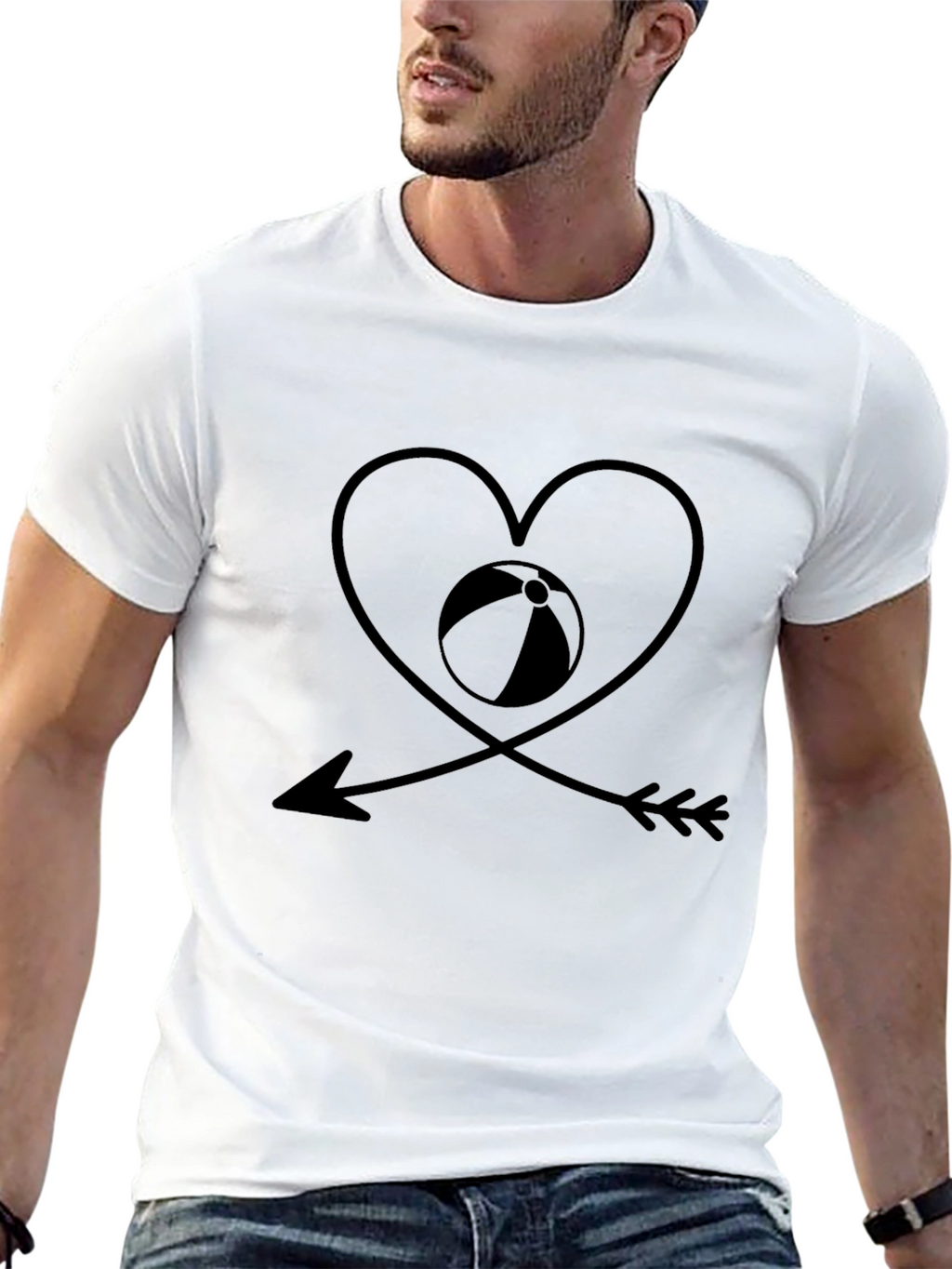 Beach Lover Black Graphic Tee