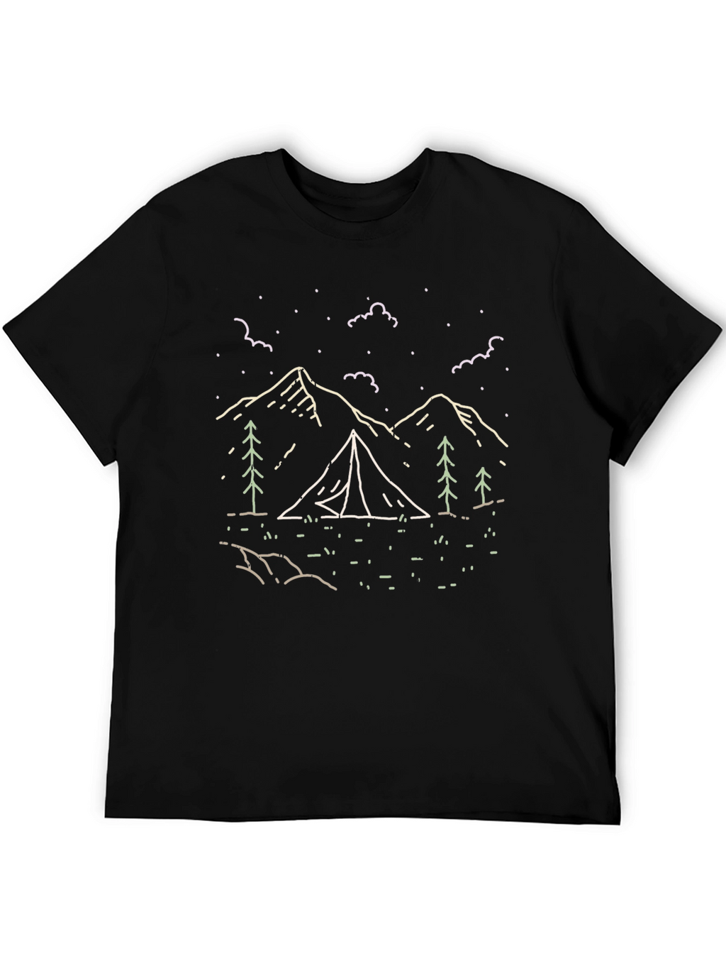 Outdoor Adventure Graphic Tee - Black Camping Shirt