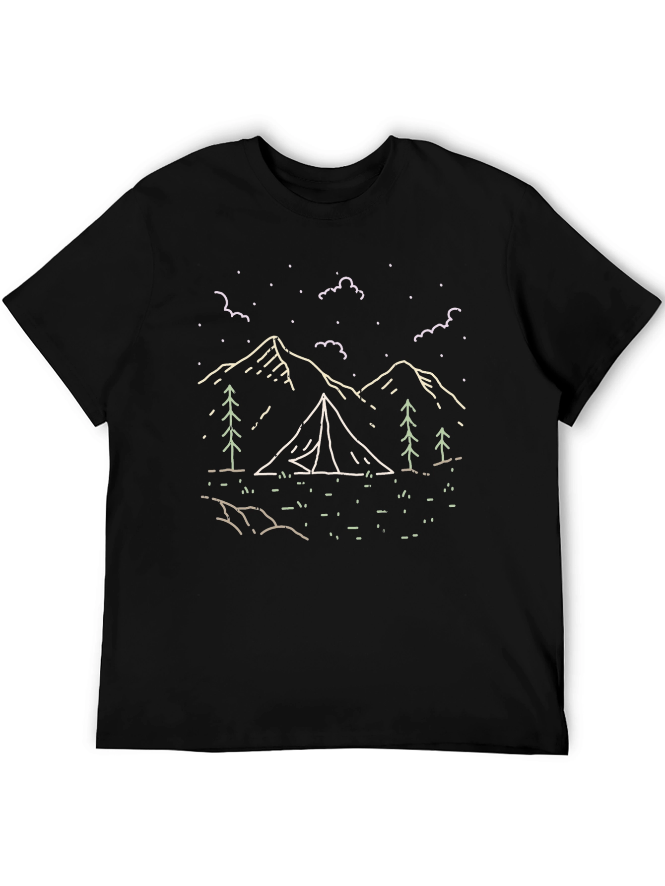 Outdoor Adventure Graphic Tee - Black Camping Shirt