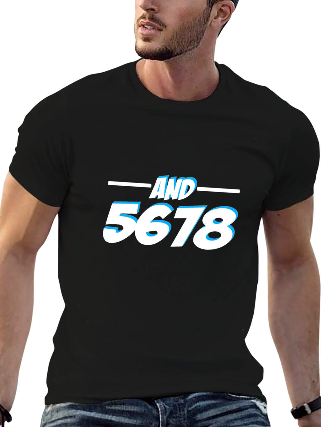 AND 5678 Dance T-Shirt - Black Cotton Tee