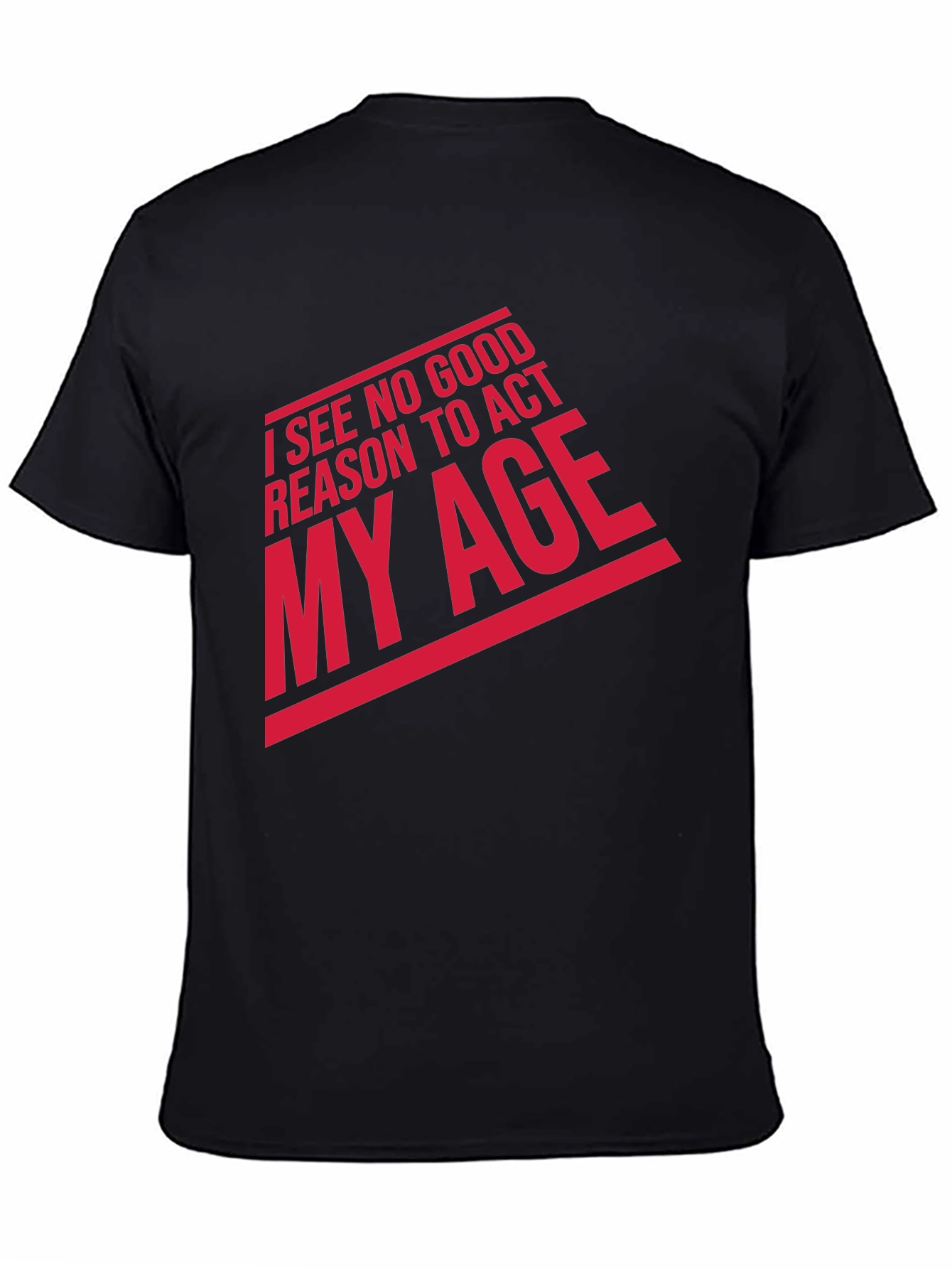 Funny Act My Age Graphic Tee - Black