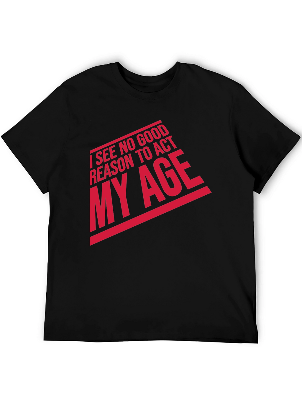 Funny Act My Age Graphic Tee - Black