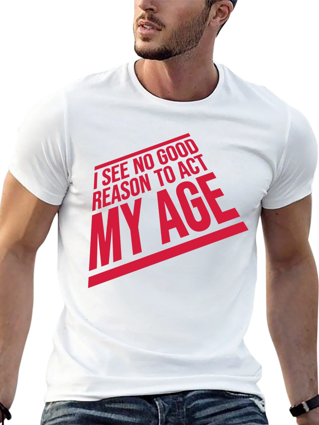 Funny Act My Age Graphic Tee - Black