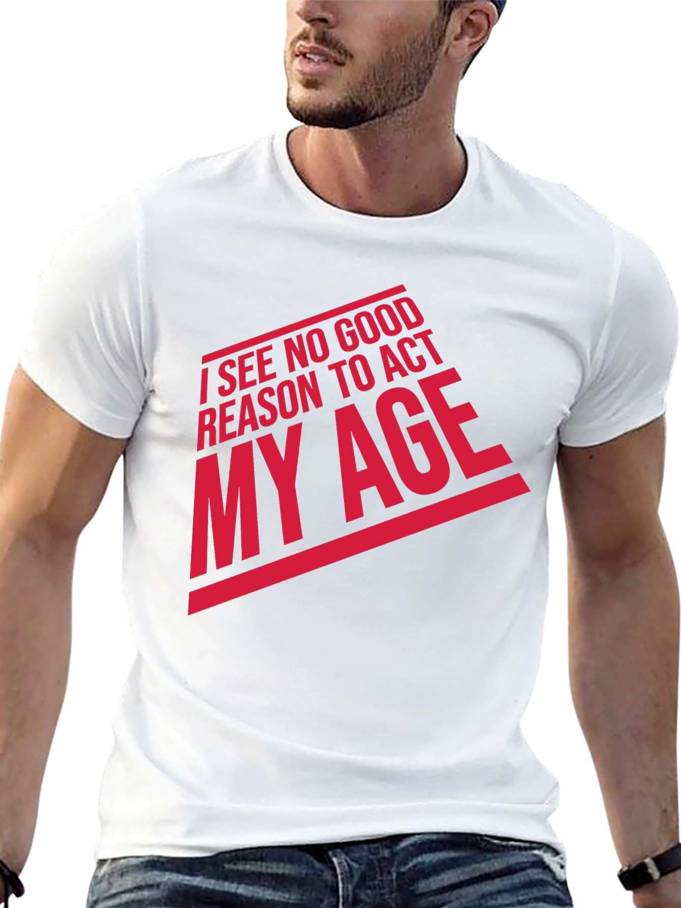 Funny Act My Age Graphic Tee - Black