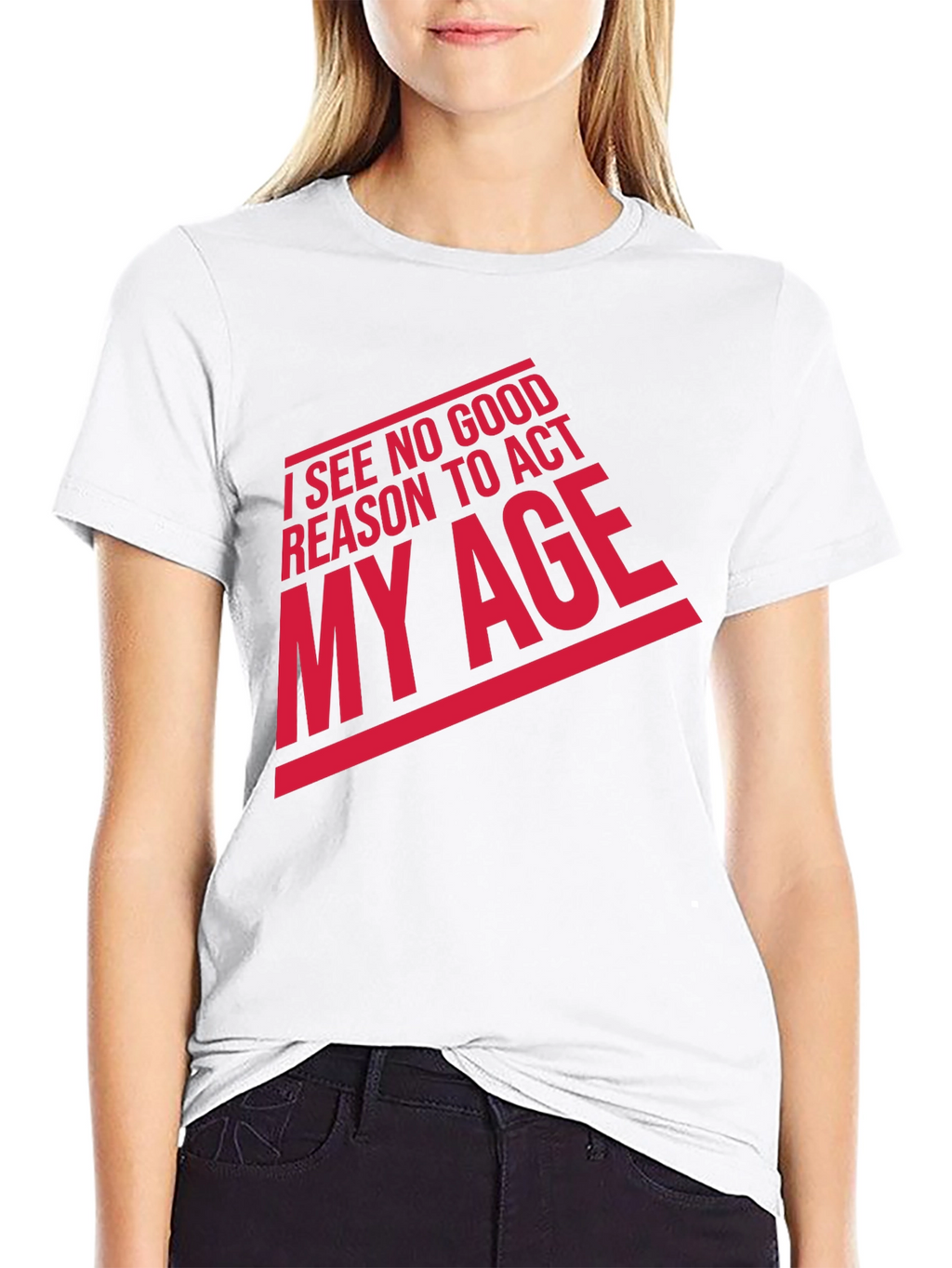 Funny Act My Age Graphic Tee - Black