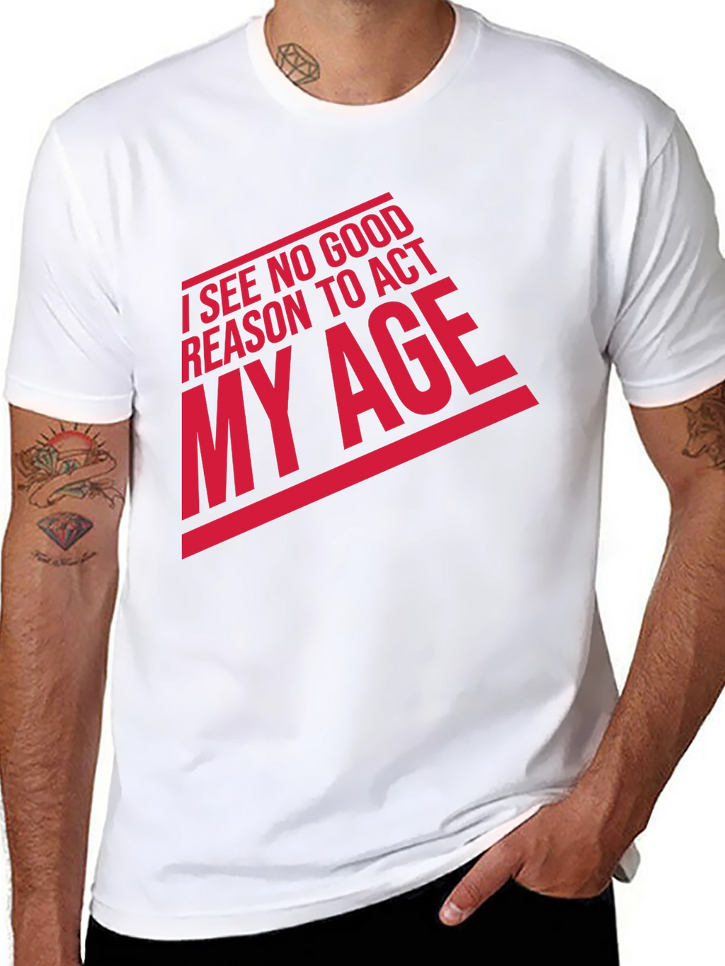 Funny Act My Age Graphic Tee - Black