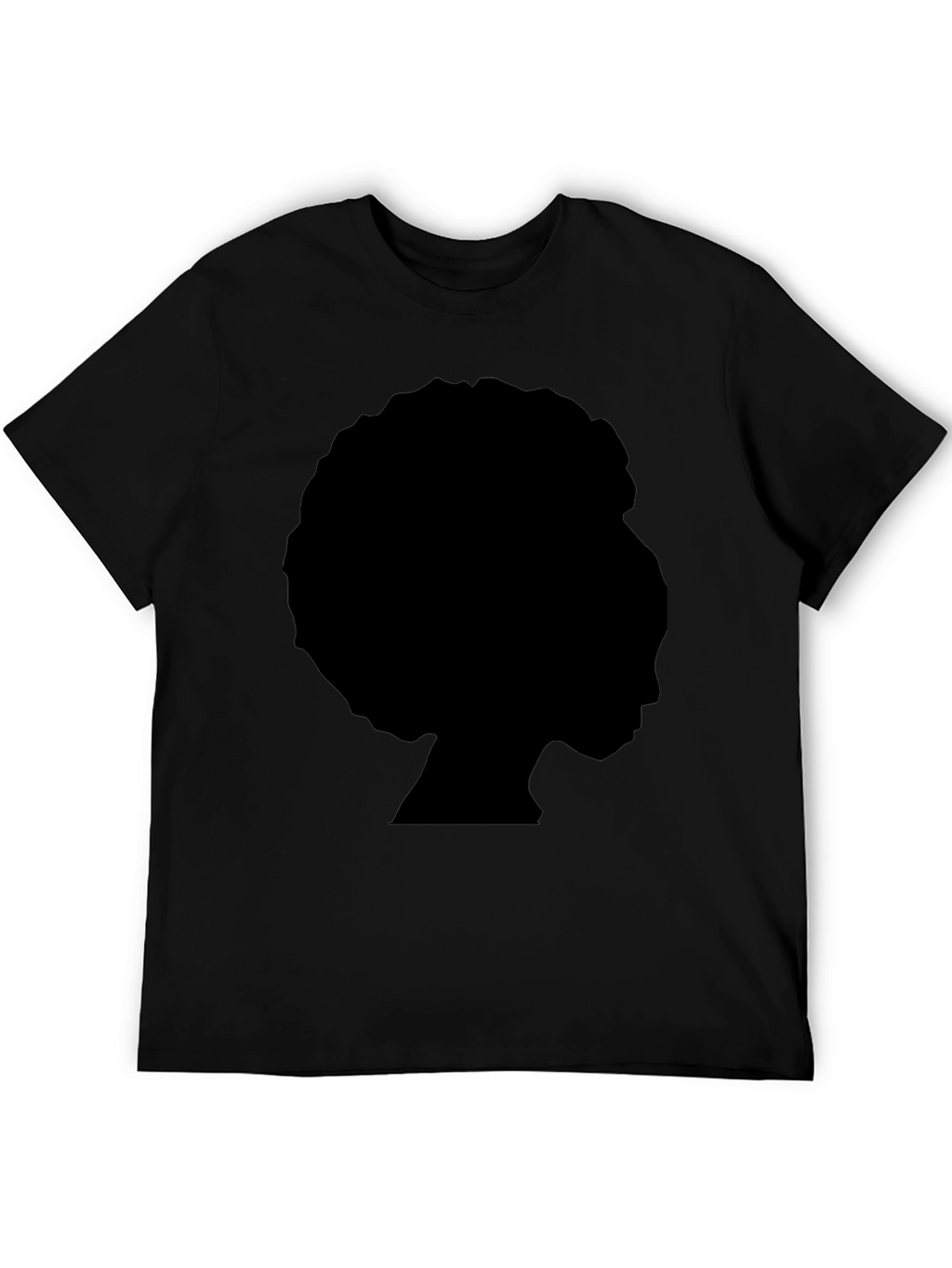 Afro Silhouette Graphic Tee - Cool Black T-Shirt