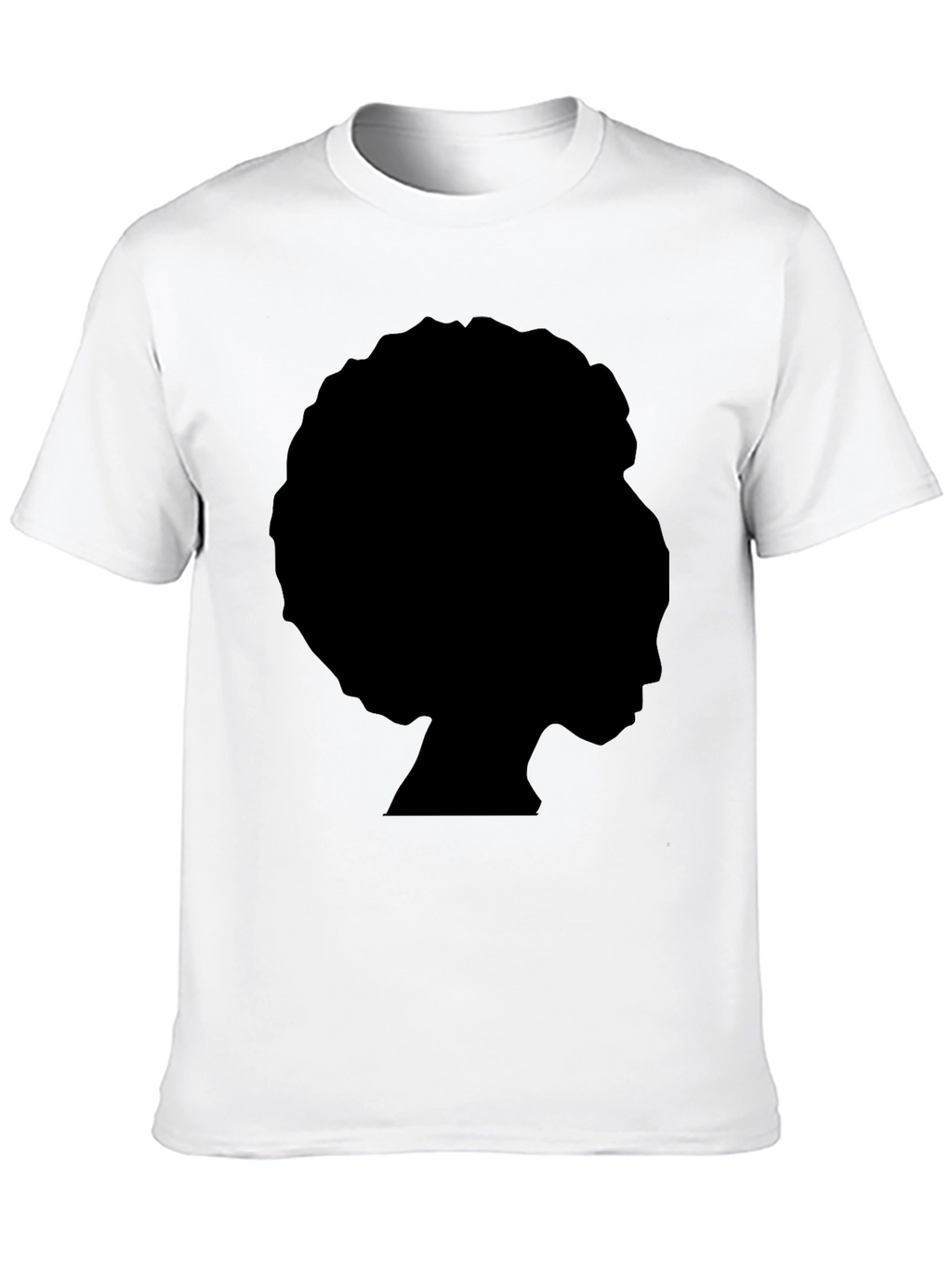 Afro Silhouette Graphic Tee - Cool Black T-Shirt