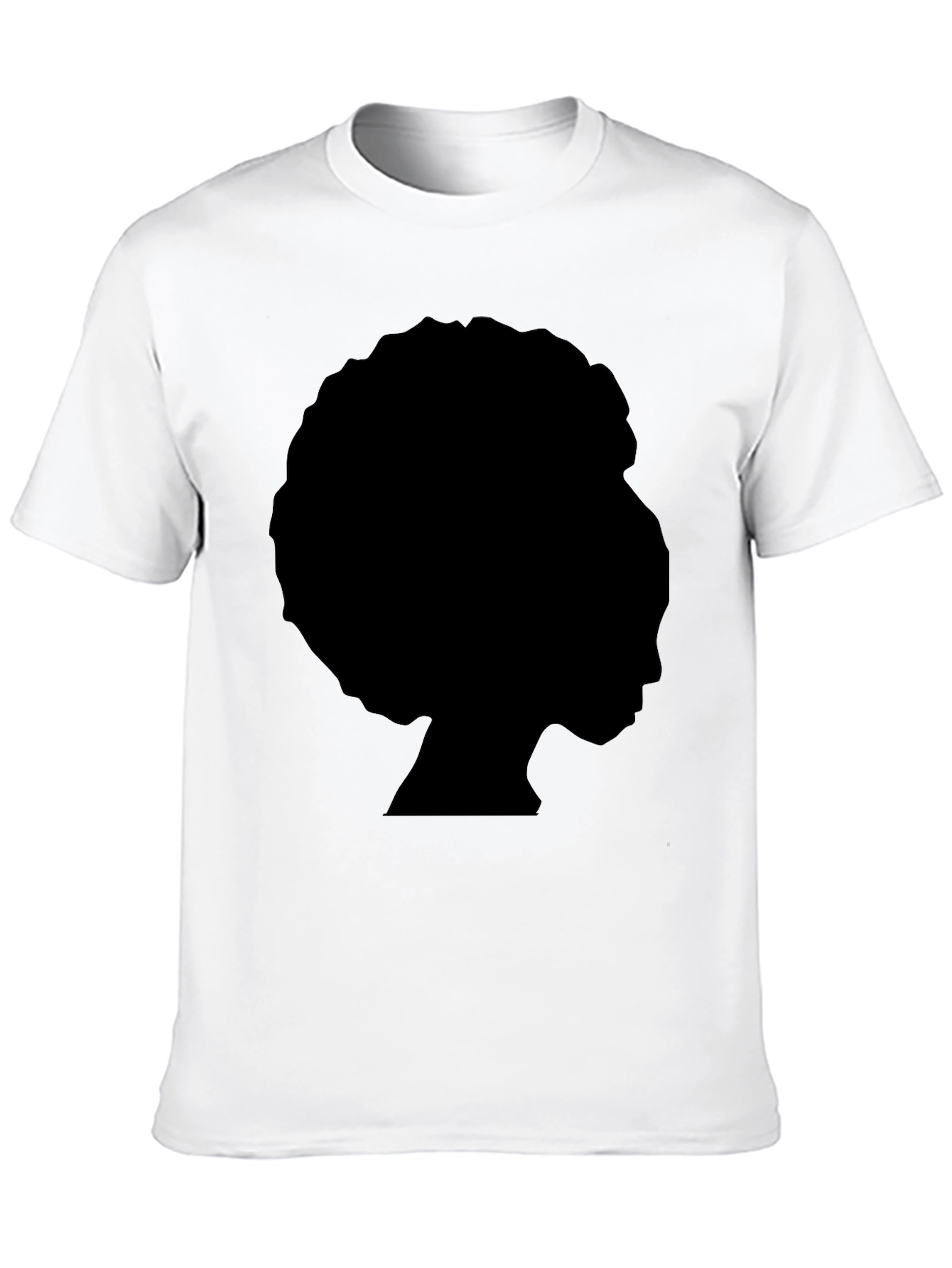 Afro Silhouette Graphic Tee - Cool Black T-Shirt