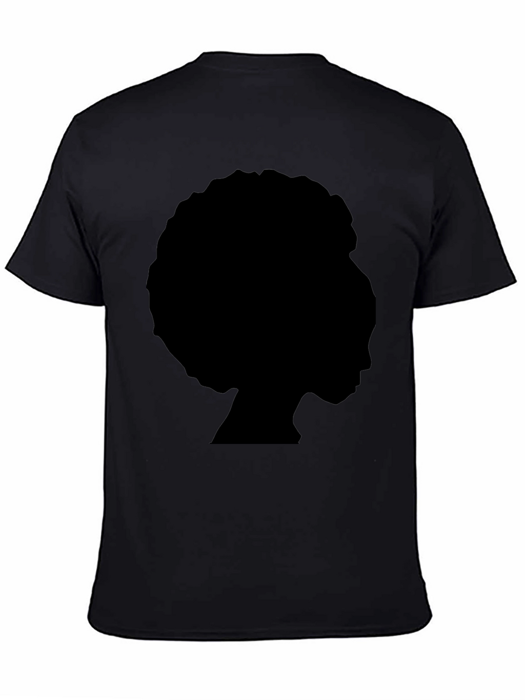 Afro Silhouette Graphic Tee - Cool Black T-Shirt