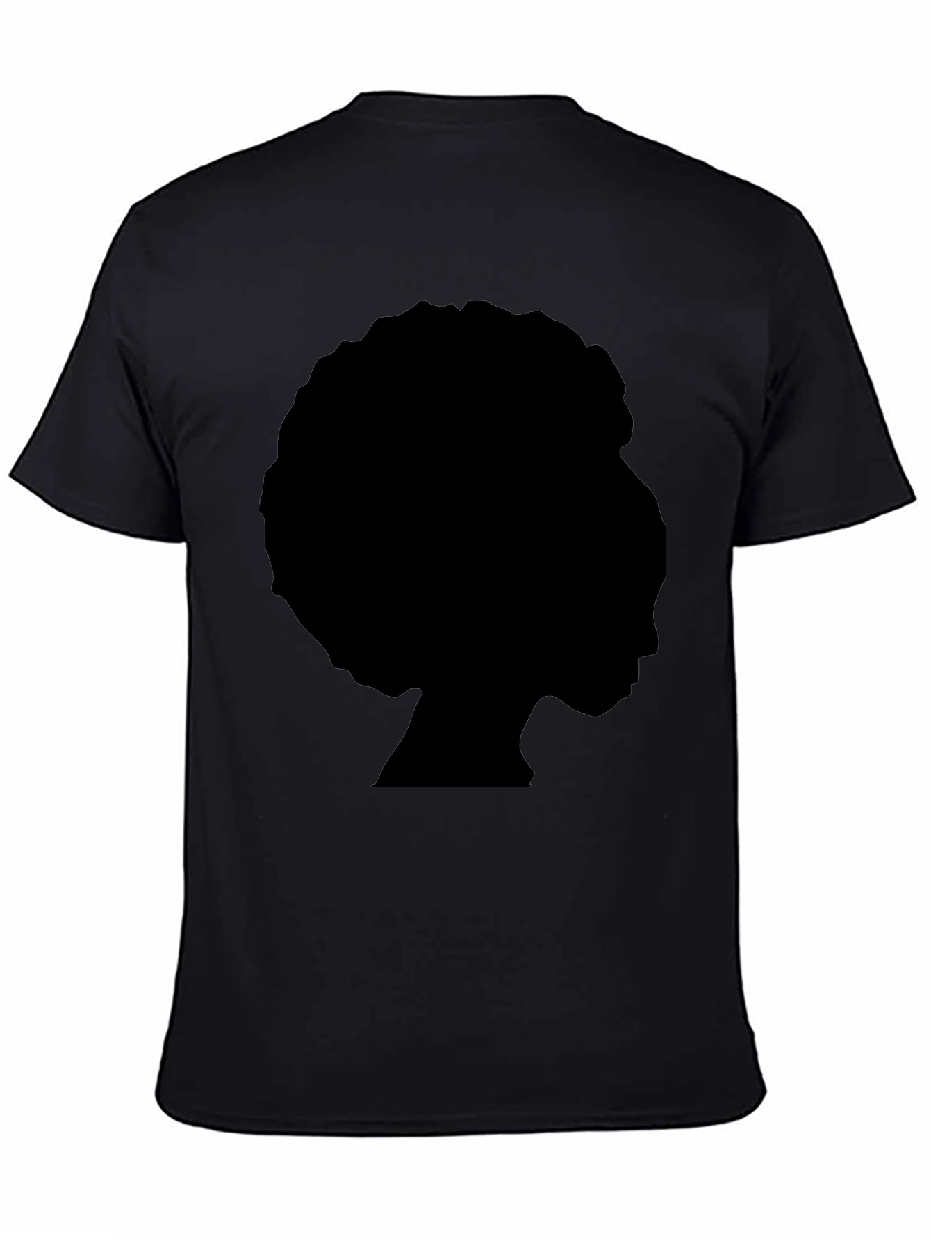 Afro Silhouette Graphic Tee - Cool Black T-Shirt