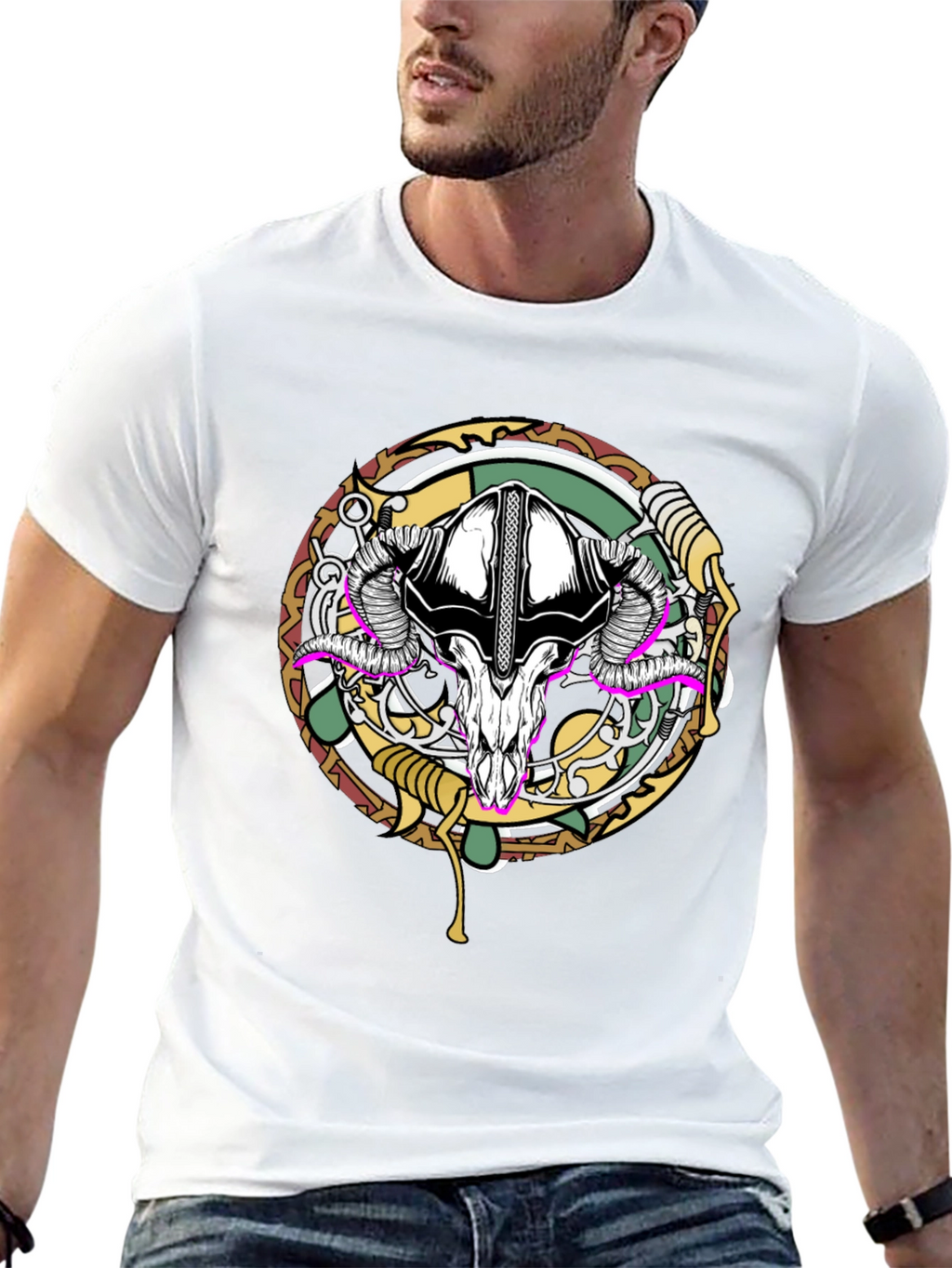 Skull Graphic Print Black T-Shirt