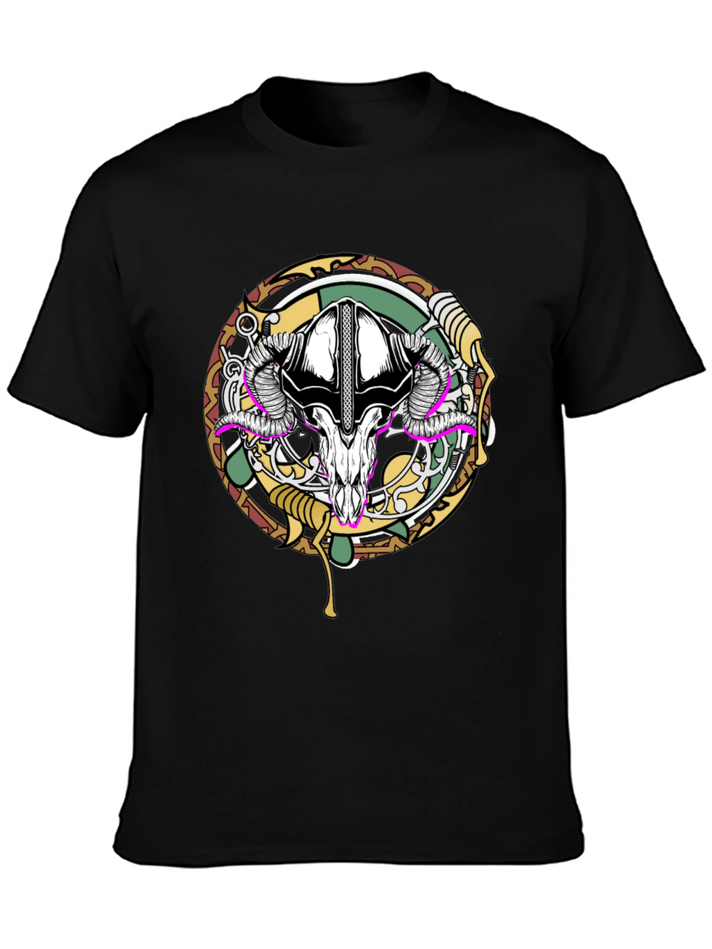 Skull Graphic Print Black T-Shirt