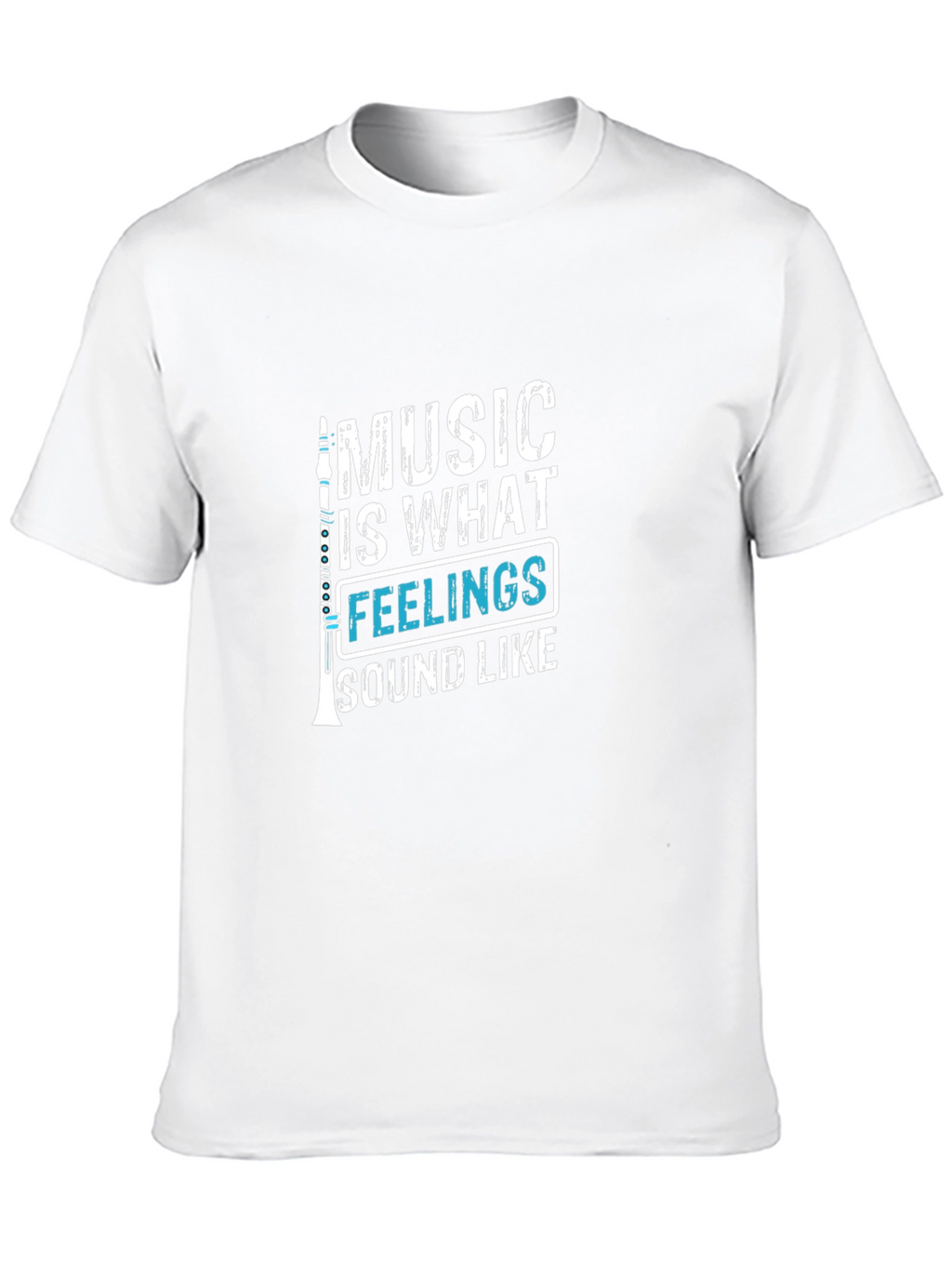 Music is What Feelings Sound Like Black T-Shirt