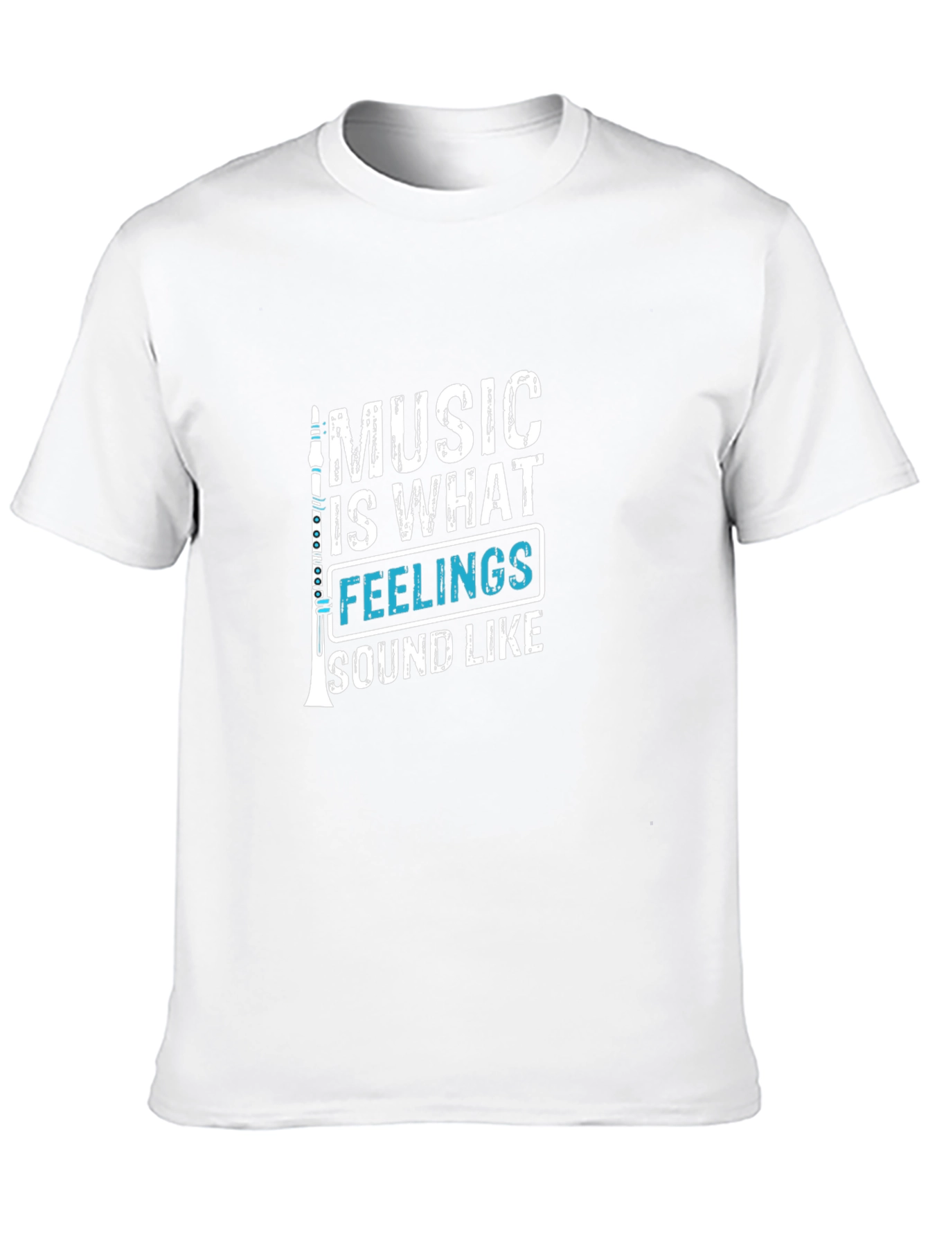 Music is What Feelings Sound Like Black T-Shirt
