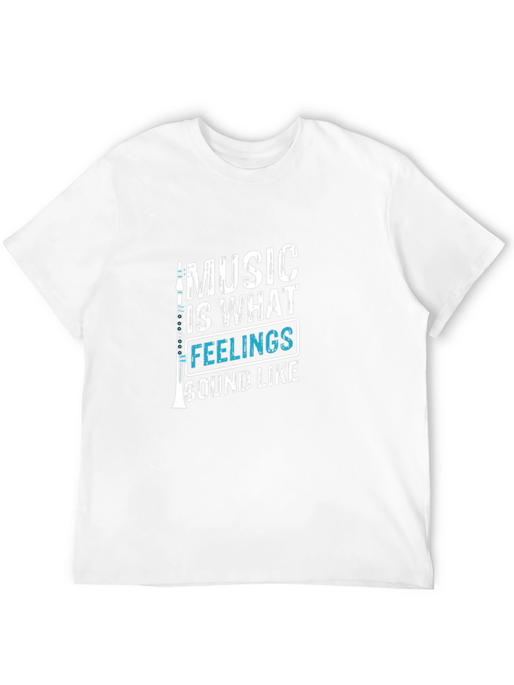 Music is What Feelings Sound Like Black T-Shirt