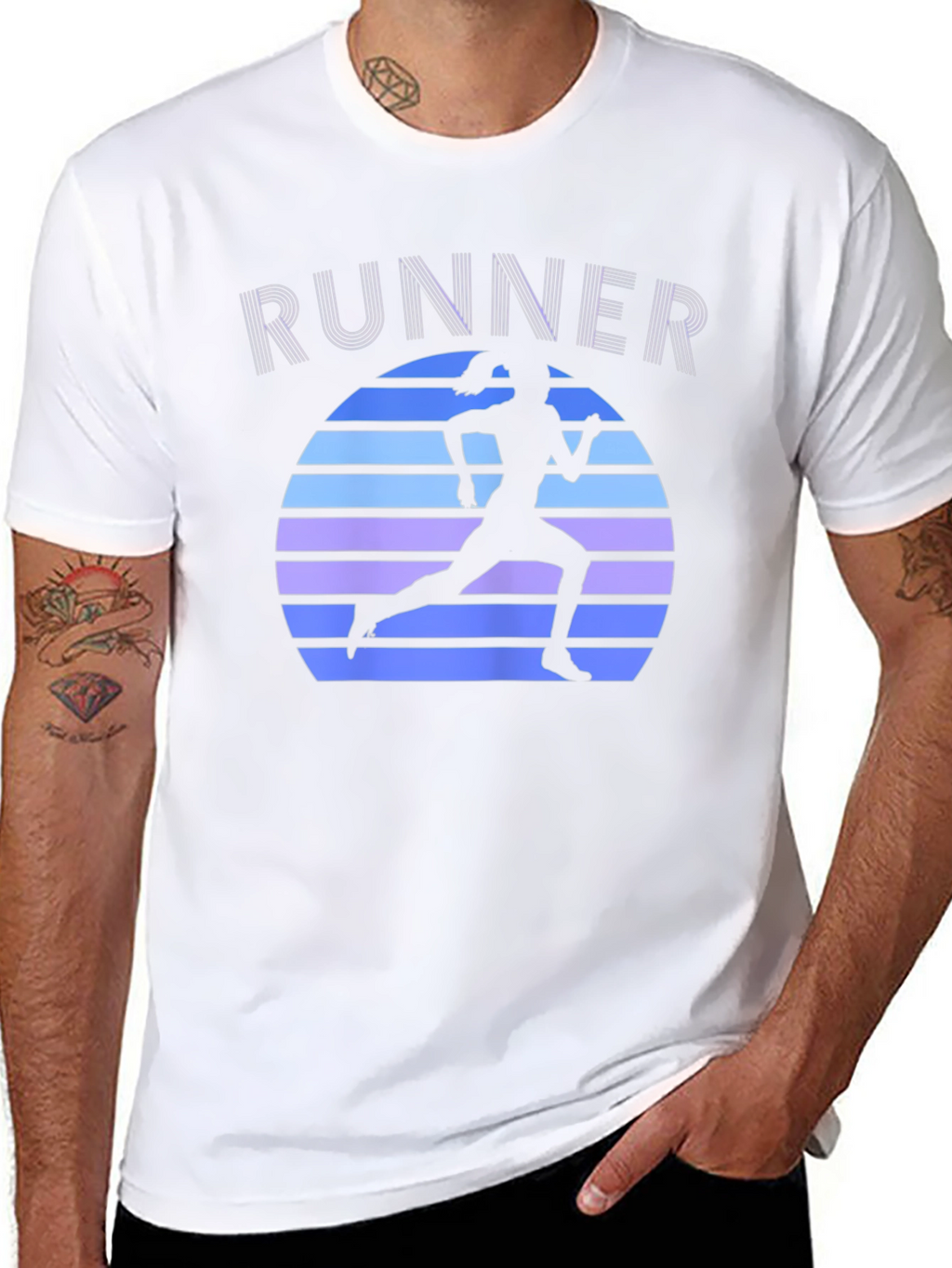 Runner Graphic Tee - Retro Style