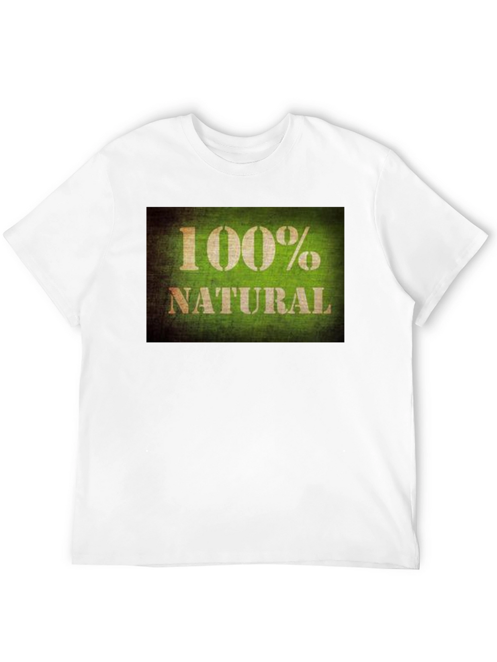 100% Natural Graphic Tee - Soft Black Cotton T-Shirt