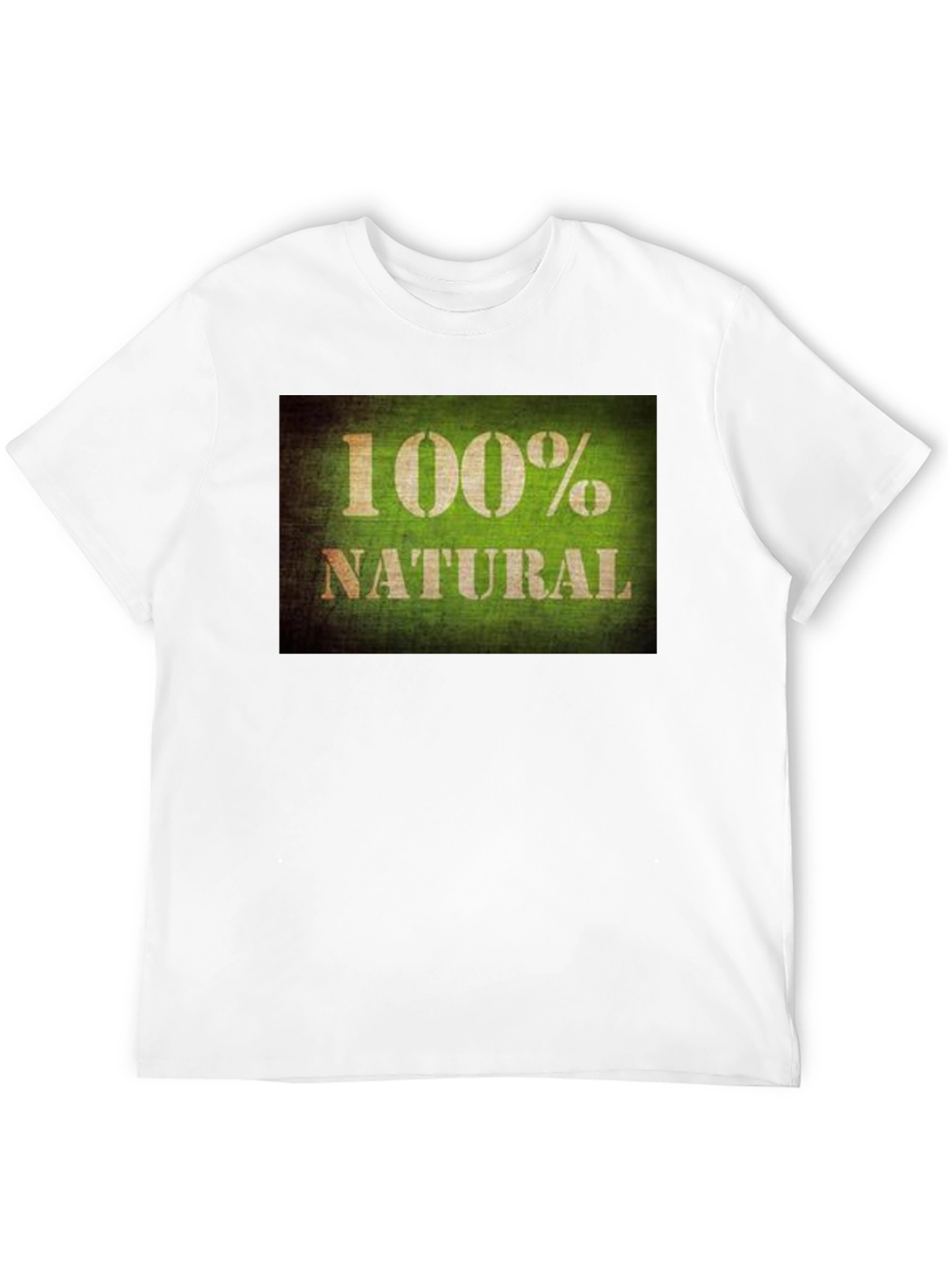 100% Natural Graphic Tee - Soft Black Cotton T-Shirt