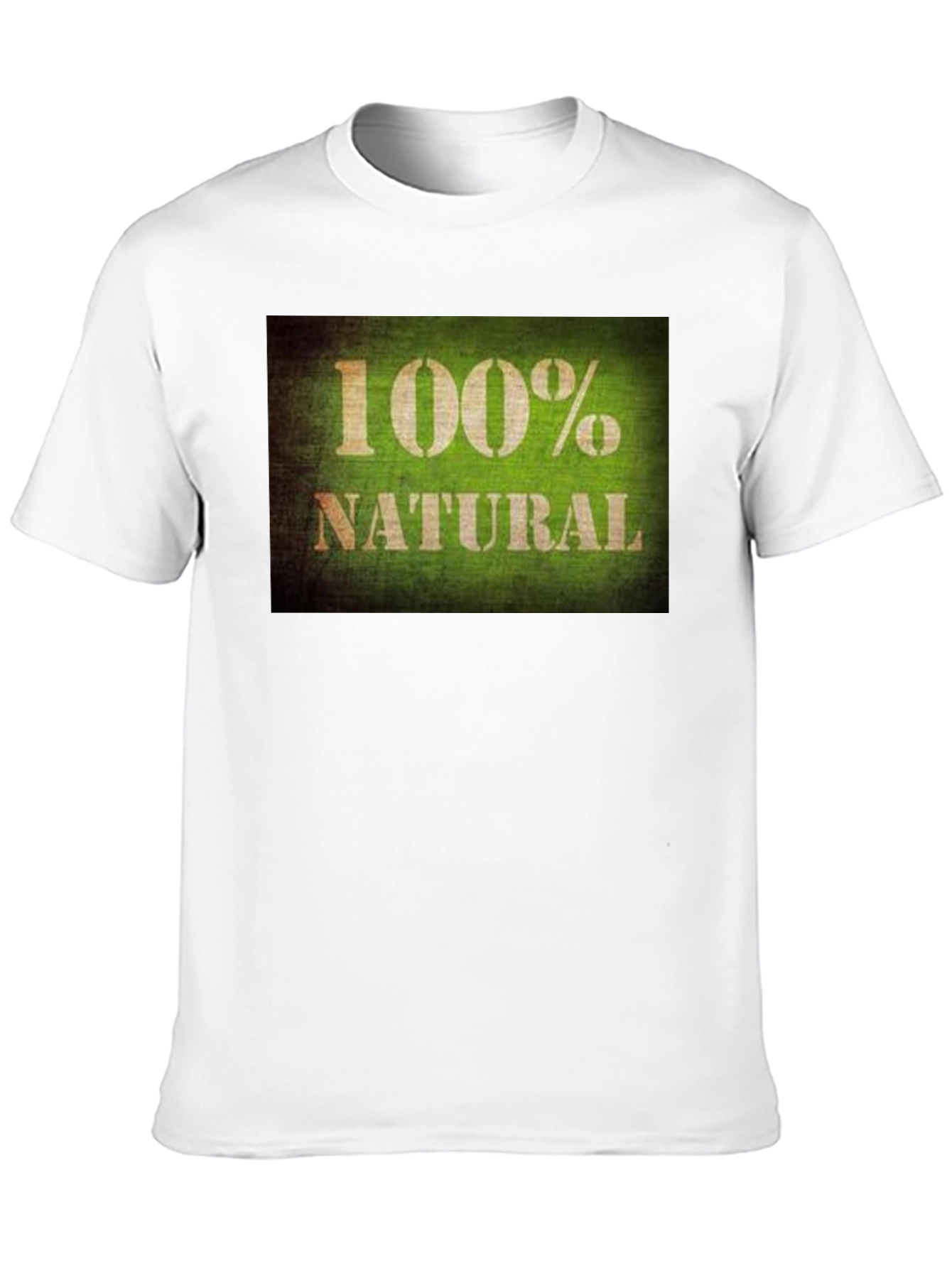 100% Natural Graphic Tee - Soft Black Cotton T-Shirt